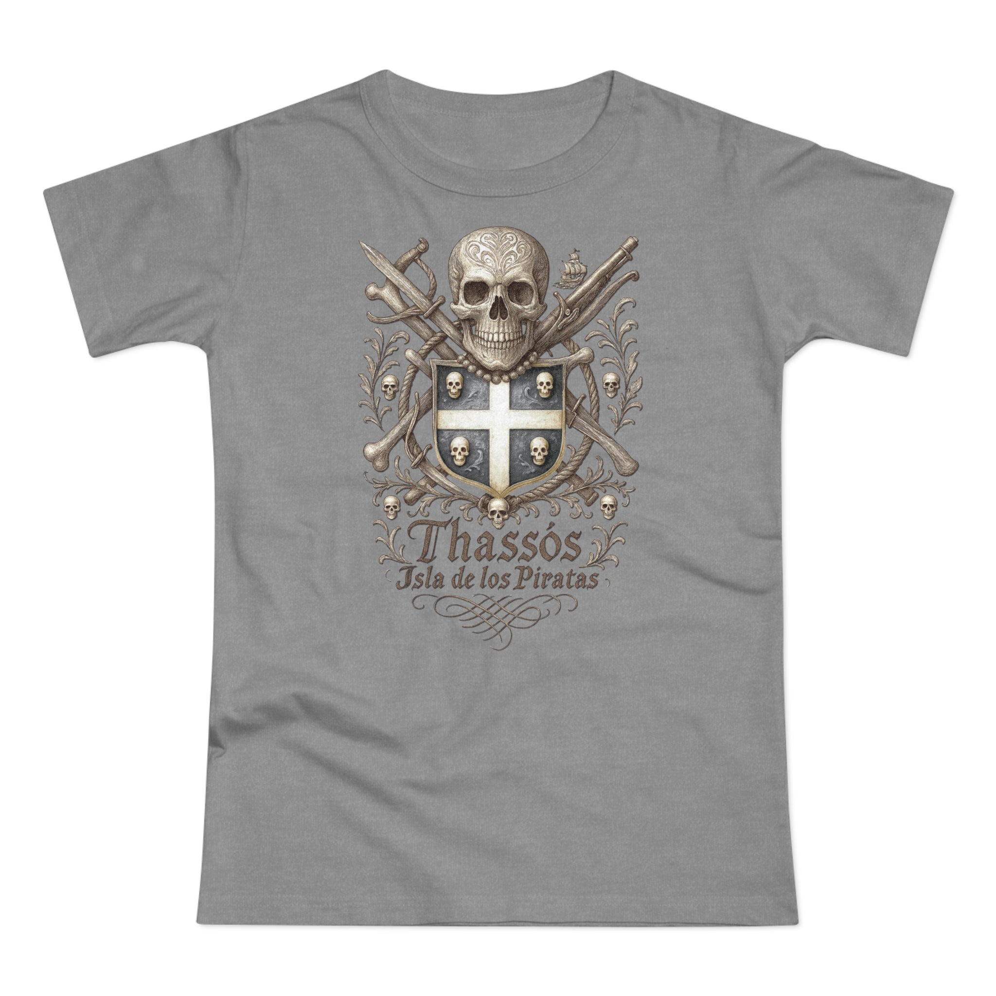 Thassos: Frontprint, Women's T-Shirt of Thasos **Grimwater-Edition**