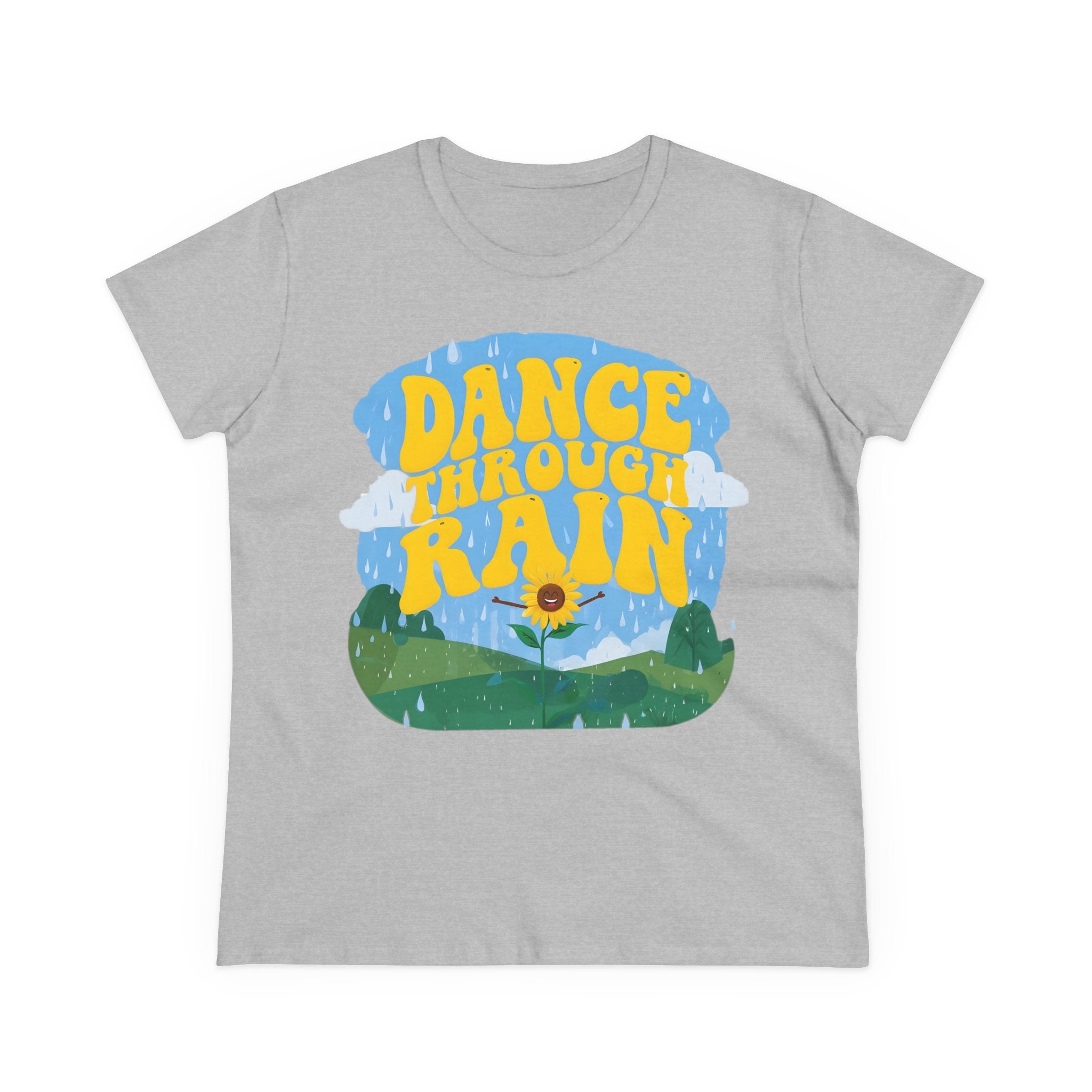 Dance through Rain - Miss Positive Vibes: Frontprint, Womens' T-Shirt