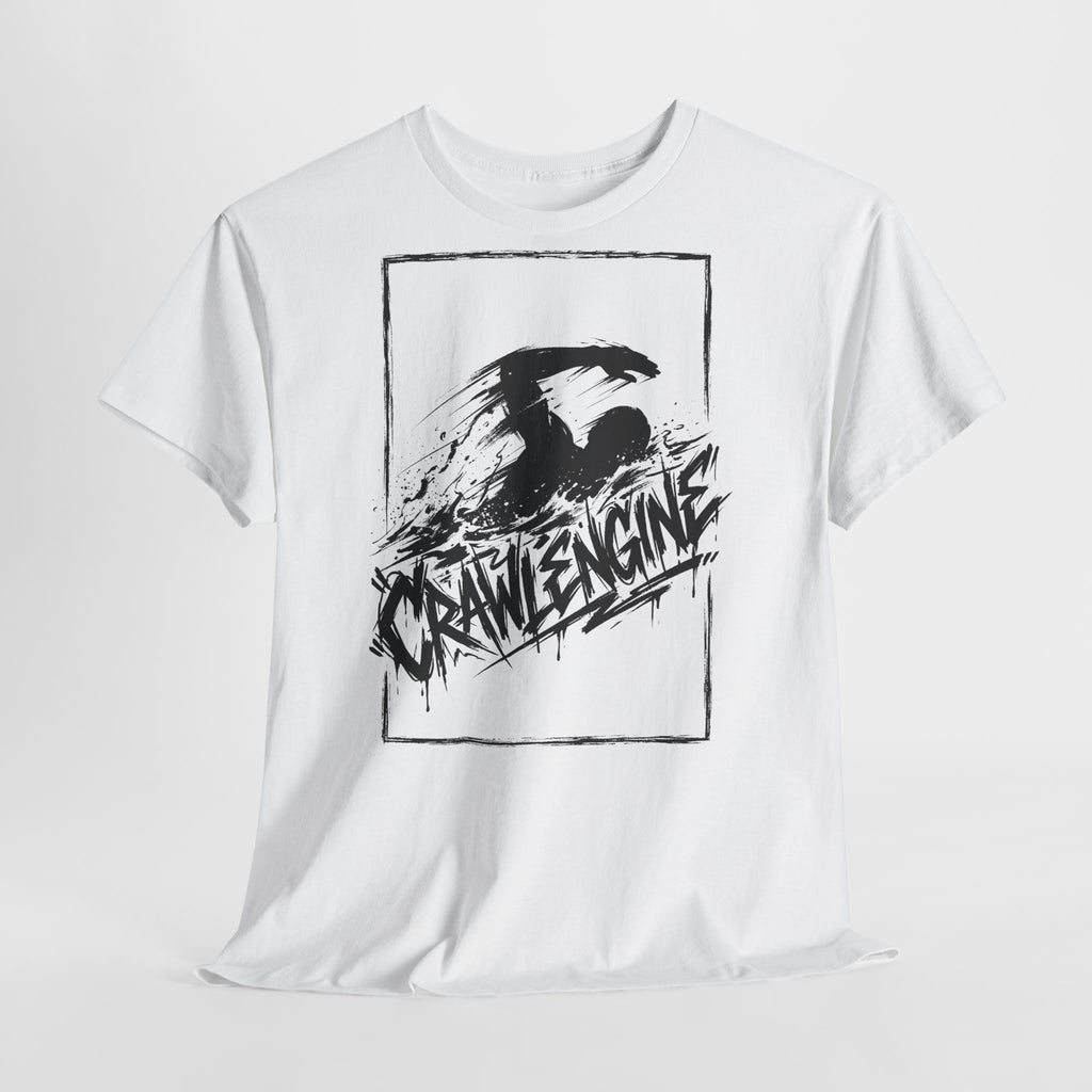 Schwimmen - CRAWLENGINE : Frontprint, Unisex T-Shirt