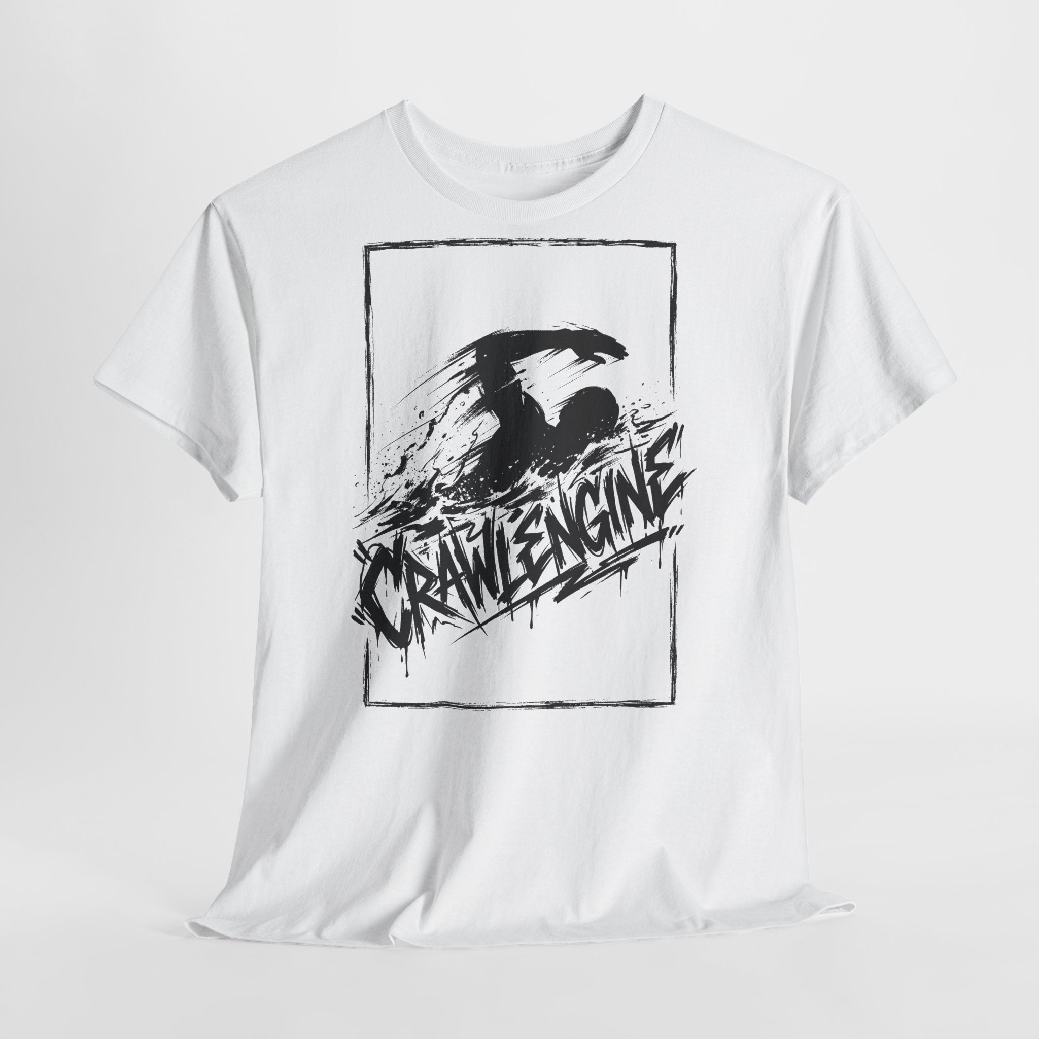 Schwimmen - CRAWLENGINE : Frontprint, Unisex T-Shirt
