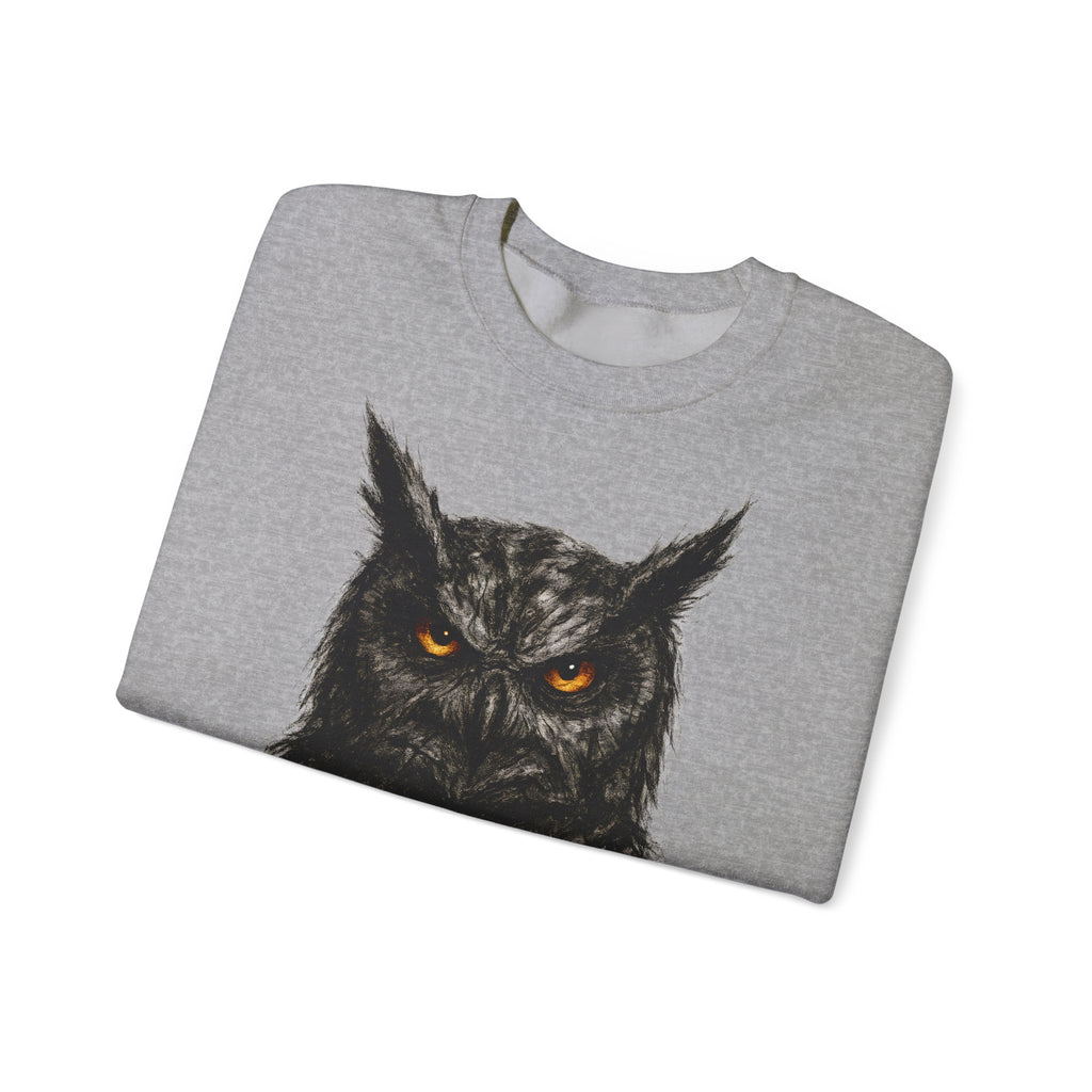 Uhu: Animals-Collection, Frontprint, Unisex Sweatshirt, Owl Graphic