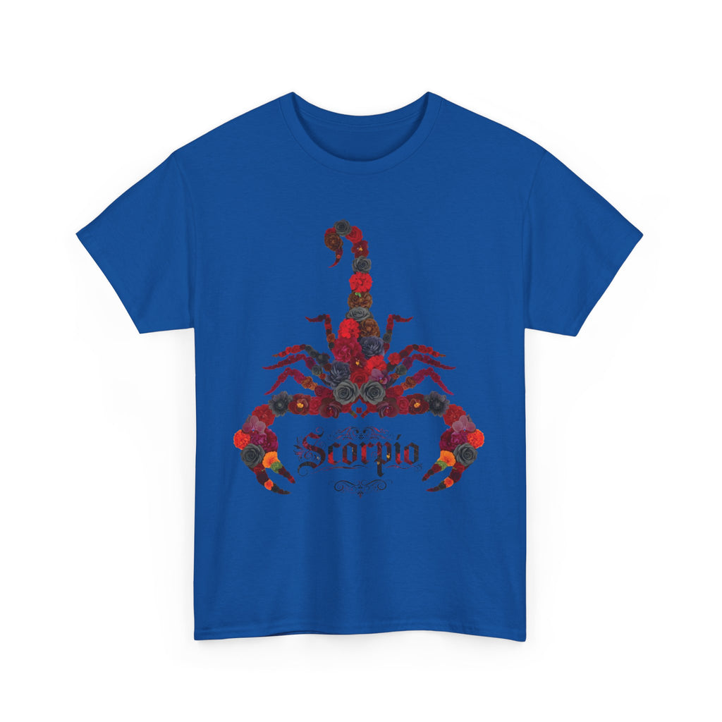 Scorpio Floral Zodiac Tee, Unisex Cotton Tee | Astrology Shirt, Zodiac Gift, Horoscope Apparel, Casual Wear, Birthday Present