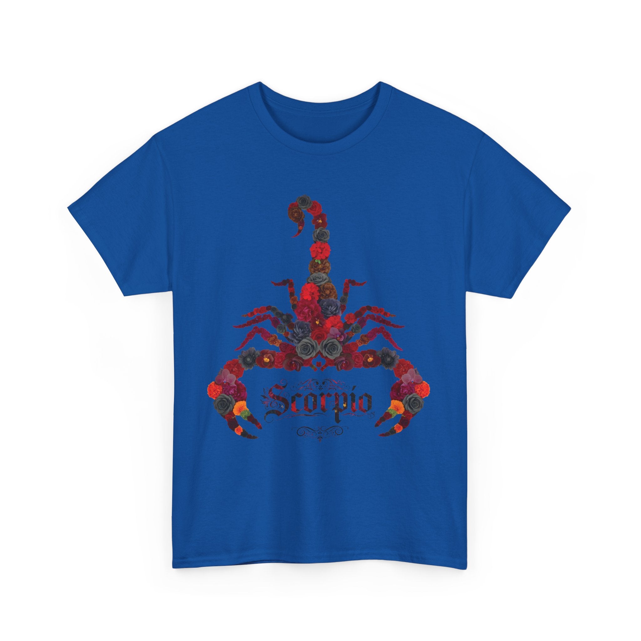 Scorpio Floral Zodiac Tee, Unisex Cotton Tee | Astrology Shirt, Zodiac Gift, Horoscope Apparel, Casual Wear, Birthday Present