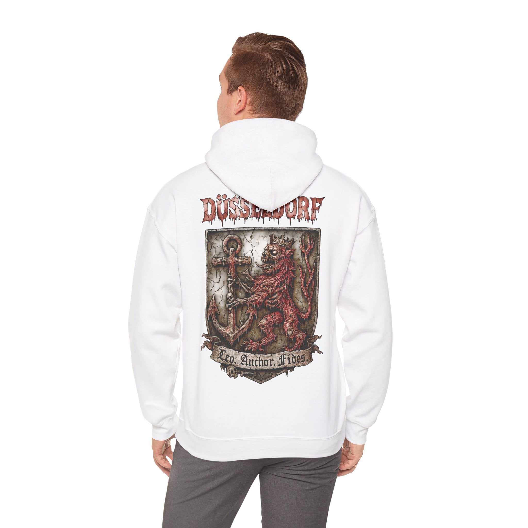 Düsseldorf Front-/Backprint - Fides ultra mortem!  Leo, Anchor, Fides: Grimwater-Edition - Hoodie