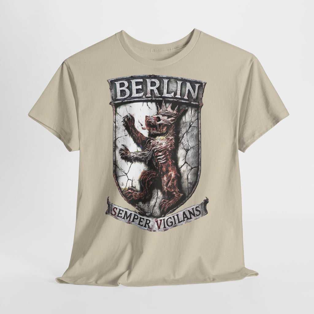 Berlin Bear - Semper Vigilans: Frontprint, Unisex T-Shirt **Grimwater-Edition**