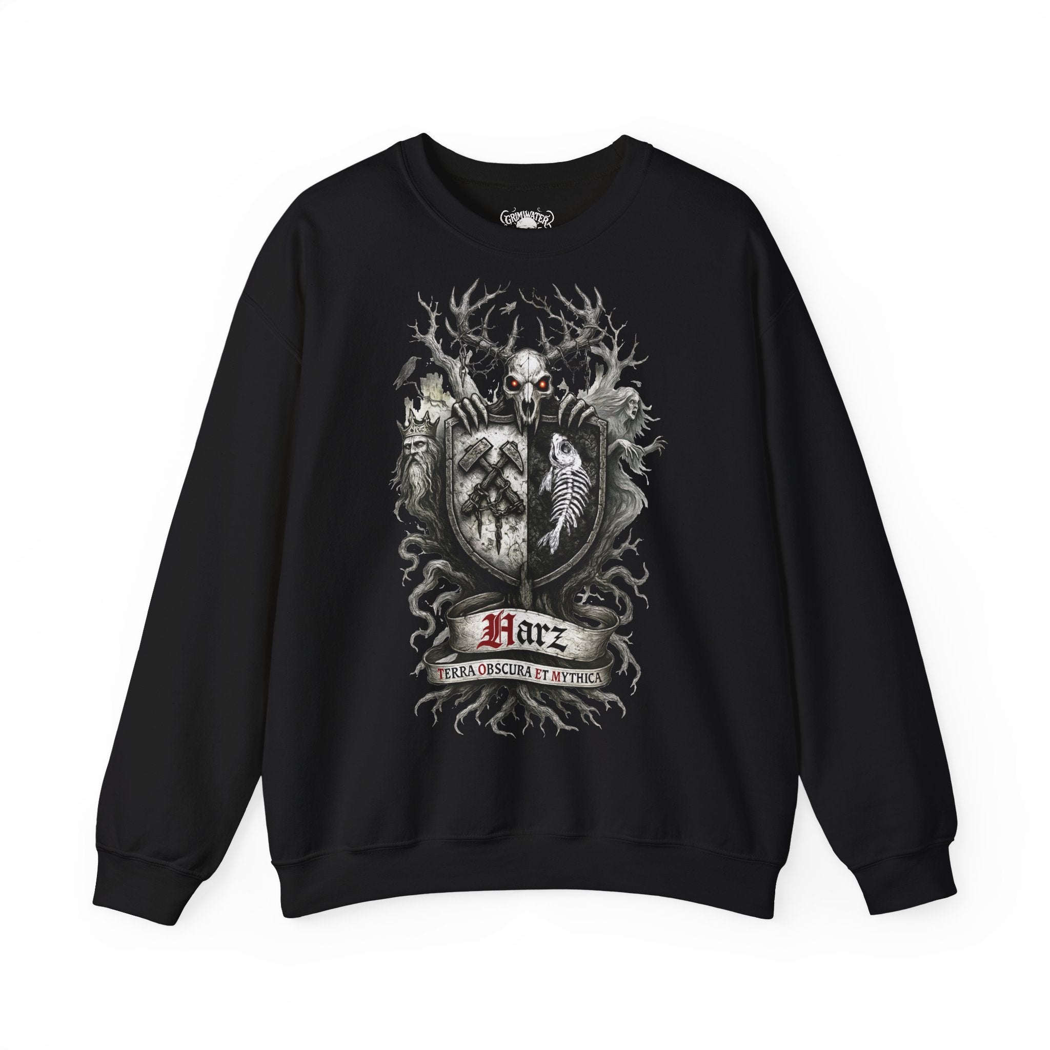 Der Harz: Harz-Collection, Frontprint, Unisex Sweatshirt **Grimwater-Edition**