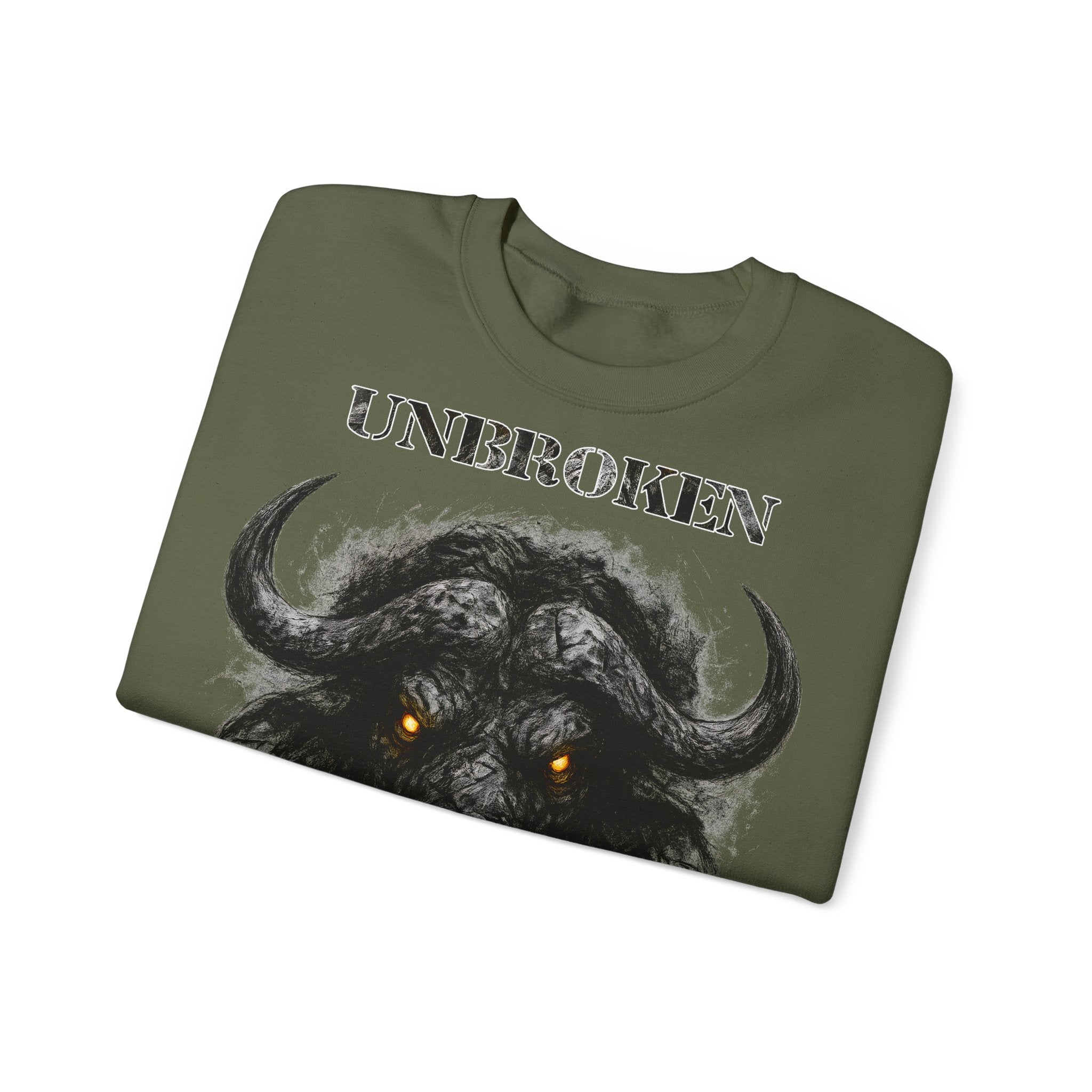 Büffel - Unbroken: Animals-Collection, Frontprint, Unisex Sweatshirt