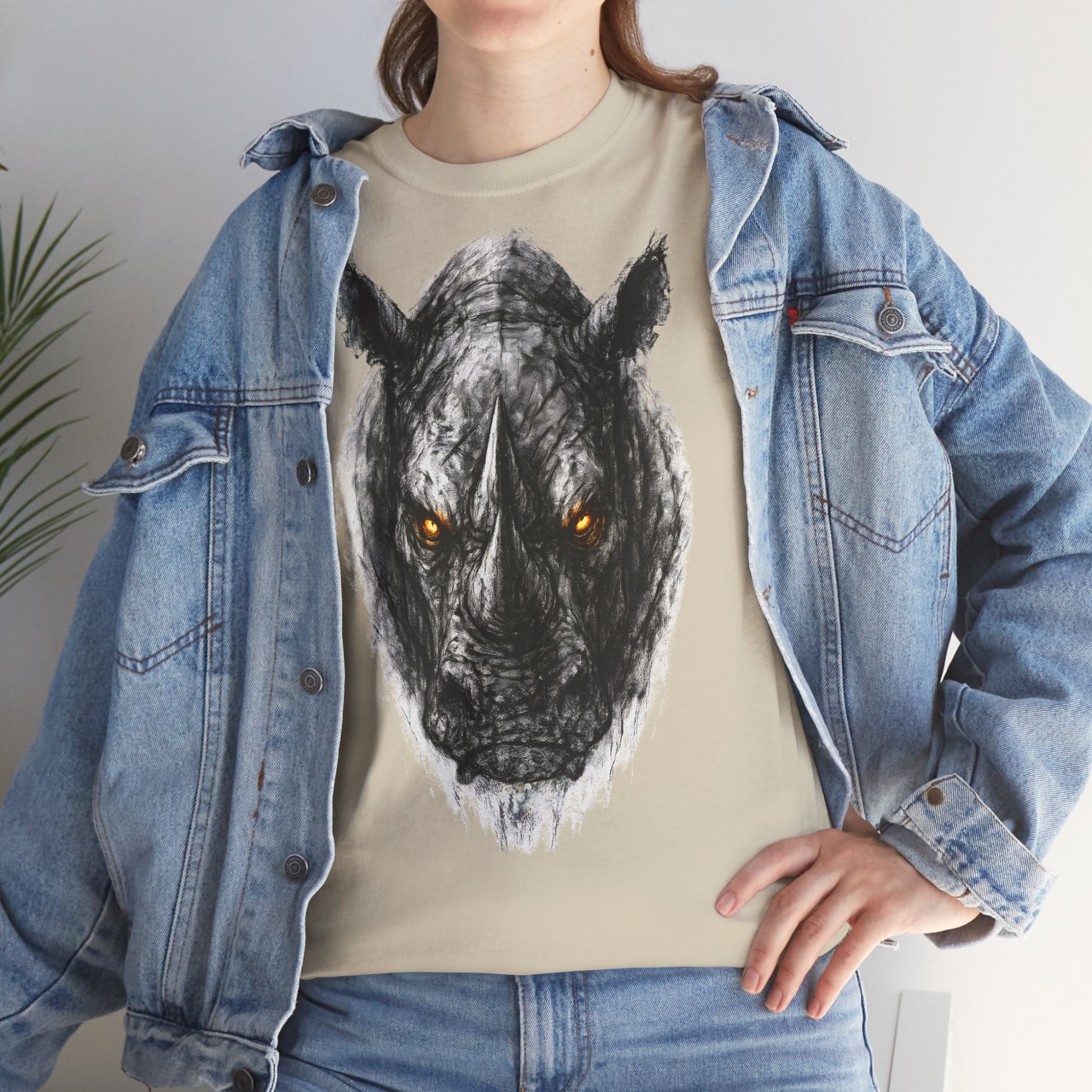 Nashorn: Frontprint, Unisex T-Shirt - Animal-Collection