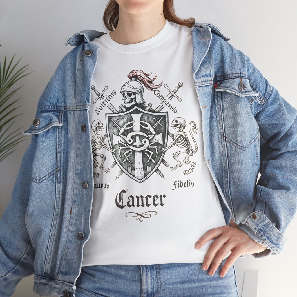 Krebs: Frontprint, Unisex T-Shirt **Grimwater-Edition** Sternzeichen Astrologie (Cancer)