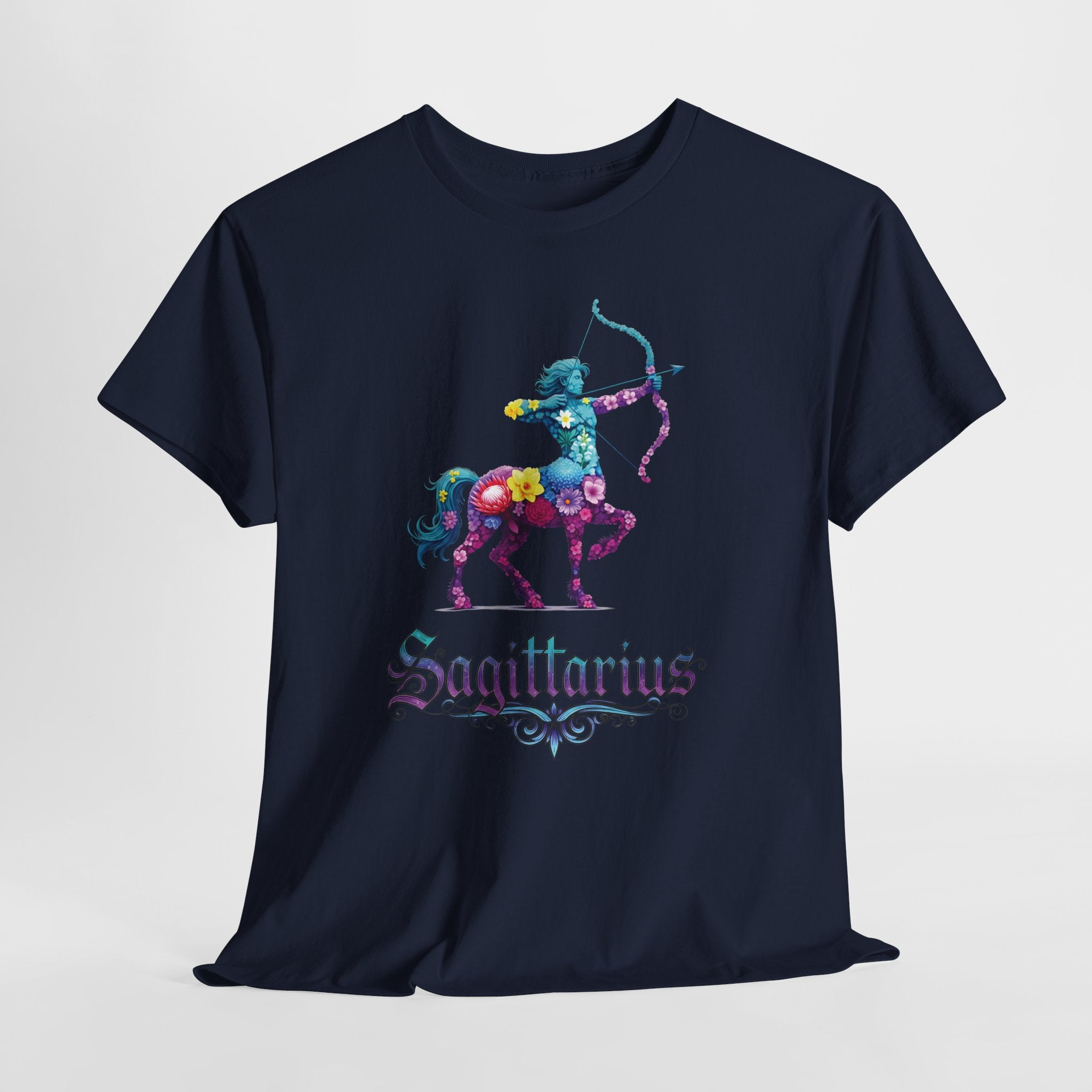 Sagittarius - Floral Zodiac Tee, Astrology Shirt, Zodiac Gift, Horoscope T-Shirt, Birthday Apparel, Celestial Fashion