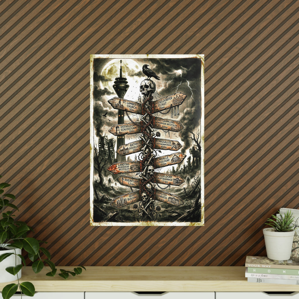 Poster 60 x 90: Düsseldorf - New Dawn Edition Signpost