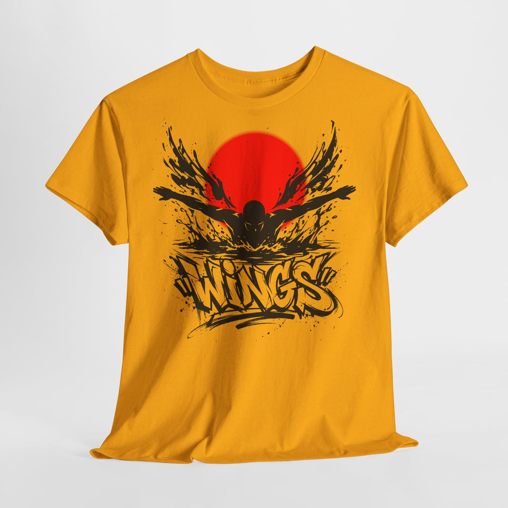 Schwimmen - WINGS (Delfin Schmetterling): Frontprint, Unisex T-Shirt