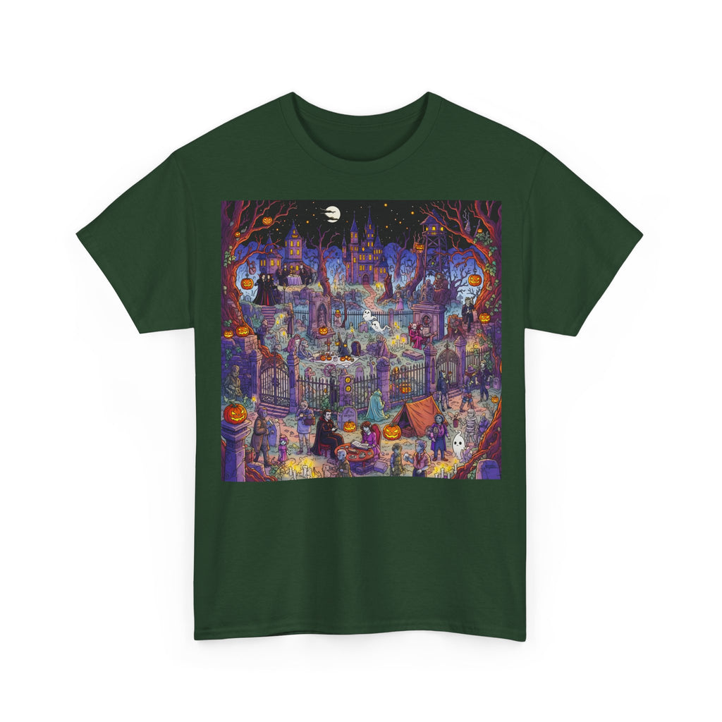 Wimmelbild Mystische Nacht: : Frontprint, Unisex T-Shirt