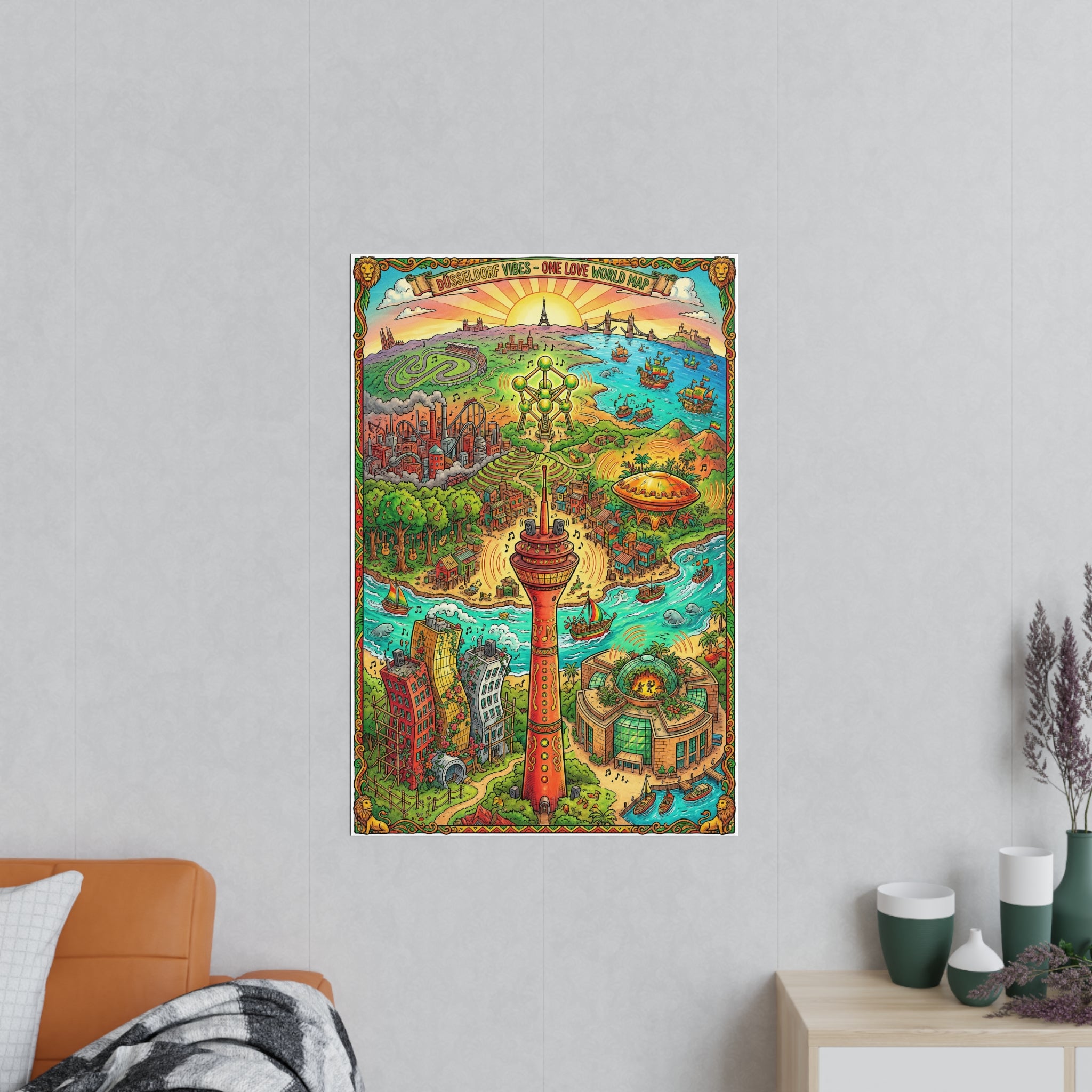 Poster 60 x 90: Düsseldorf (Reggae Collection)