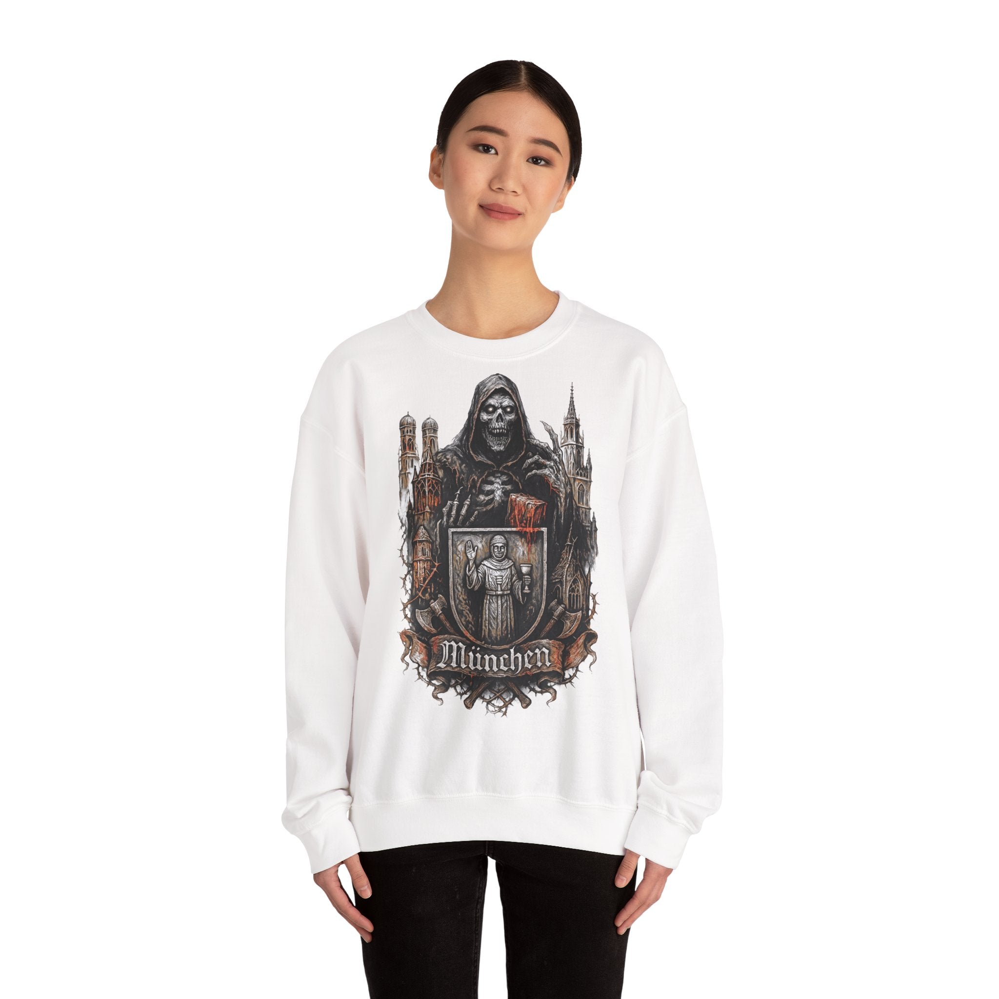 München: Frontprint, Unisex Sweatshirt **Grimwater-Edition** Munich