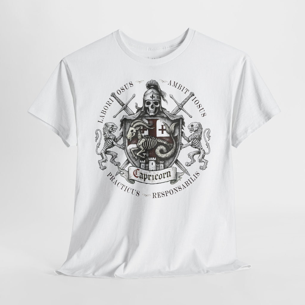 Steinbock: Frontprint, Unisex T-Shirt **Grimwater-Edition** Sternzeichen Astrologie (Capricorn)