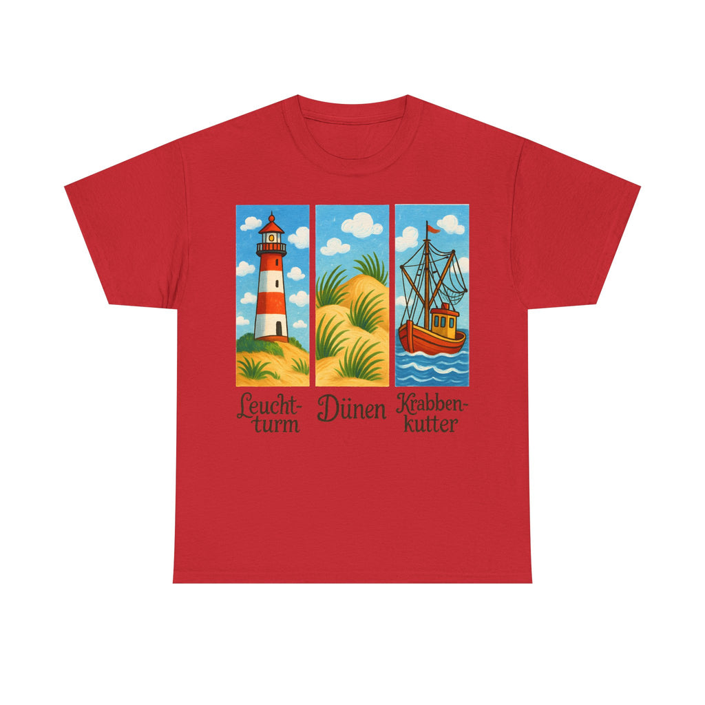 Nordsee, Ostsee - Reicht mir schon! Frontprint, Unisex T-Shirt