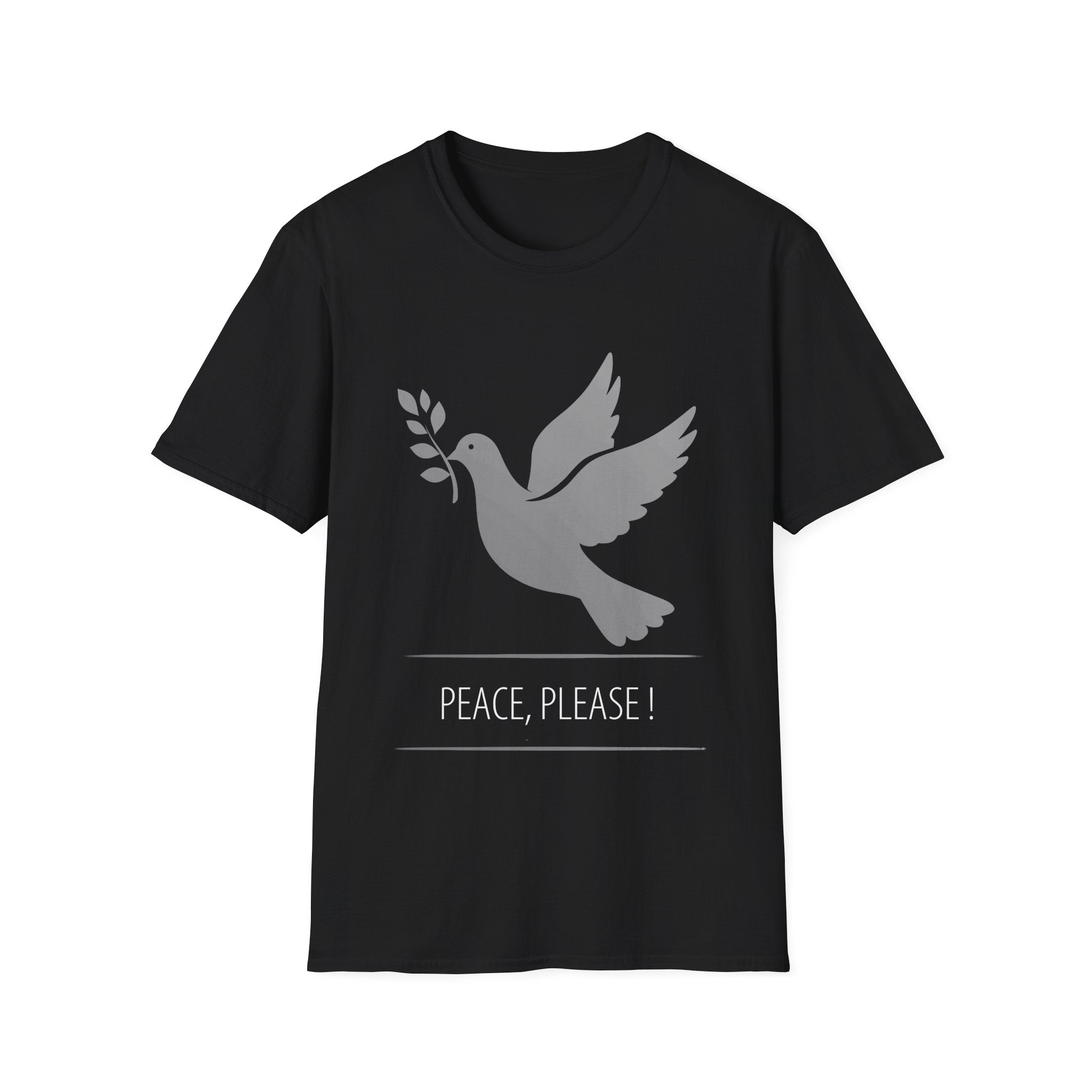 Fading Dove - Peace, Please: Frontprint, Unisex (Slim) T-Shirt