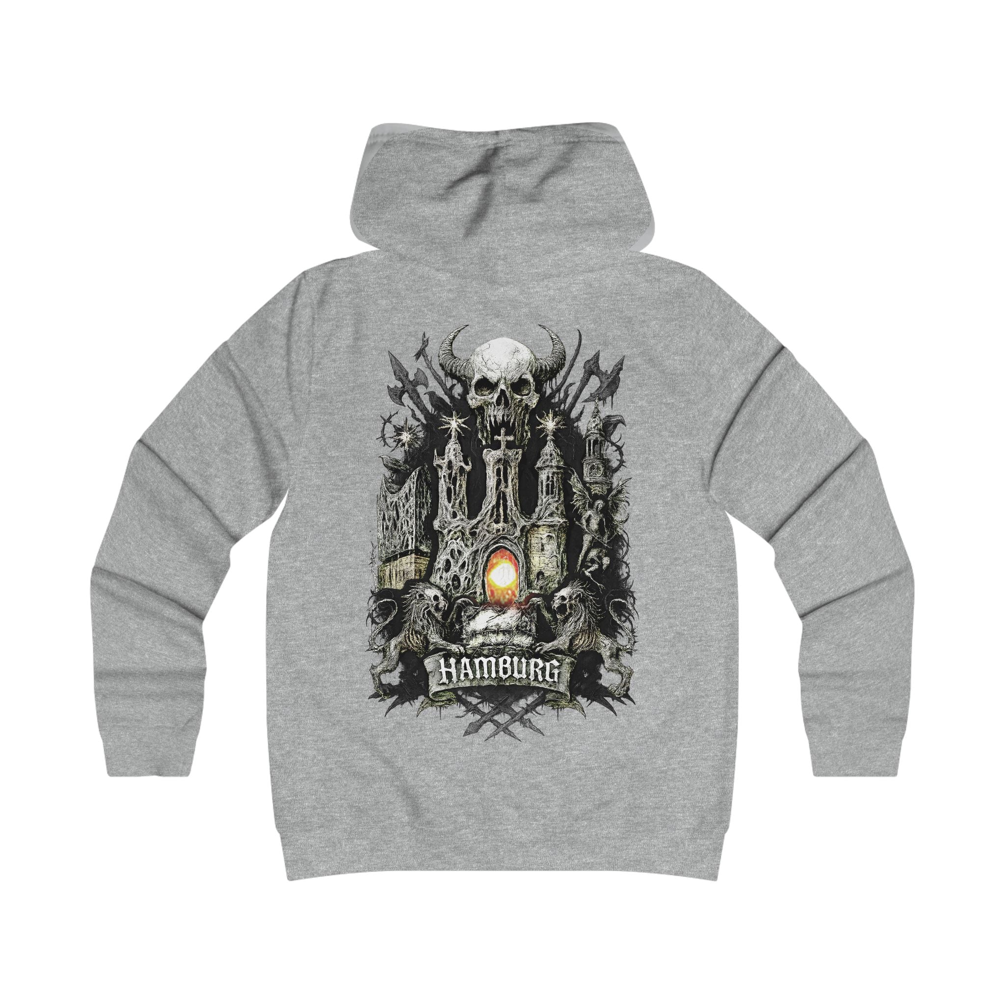 Hamburg "Night Crew" - Front-/Backprint Womens' Hoodie: **Grimwater-Edition**