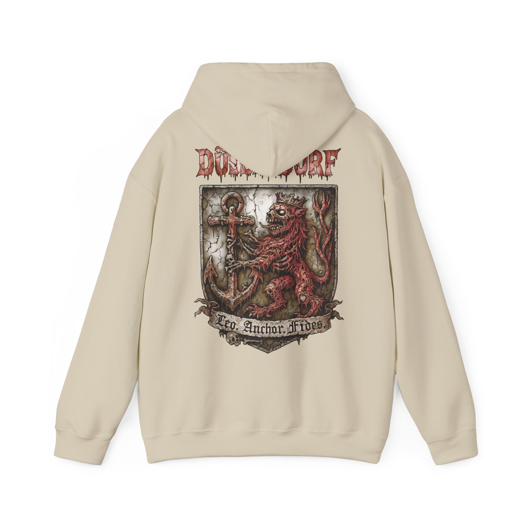 Düsseldorf Front-/Backprint - Fides ultra mortem!  Leo, Anchor, Fides: Grimwater-Edition - Hoodie