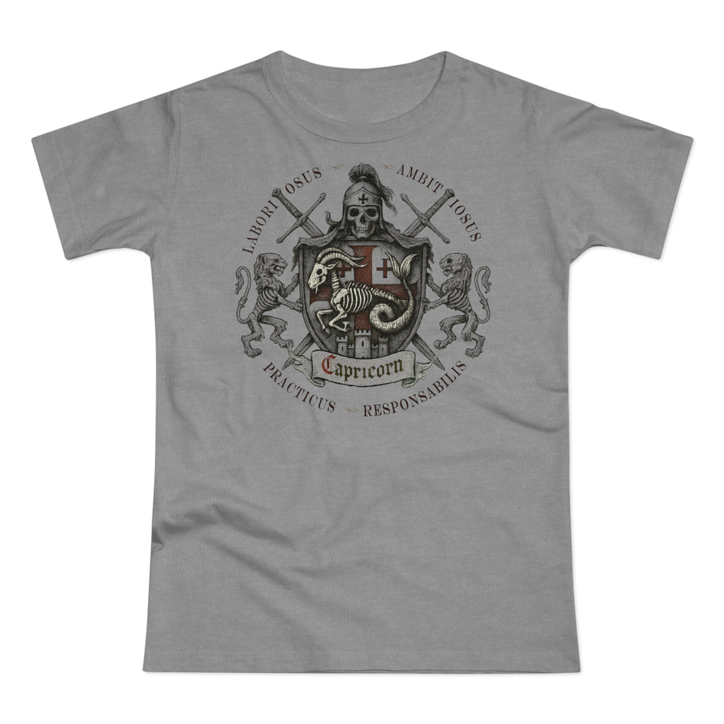 Steinbock: Frontprint, Womens' T-Shirt **Grimwater Edition** Sternzeichen Astrologie (Capricorn)