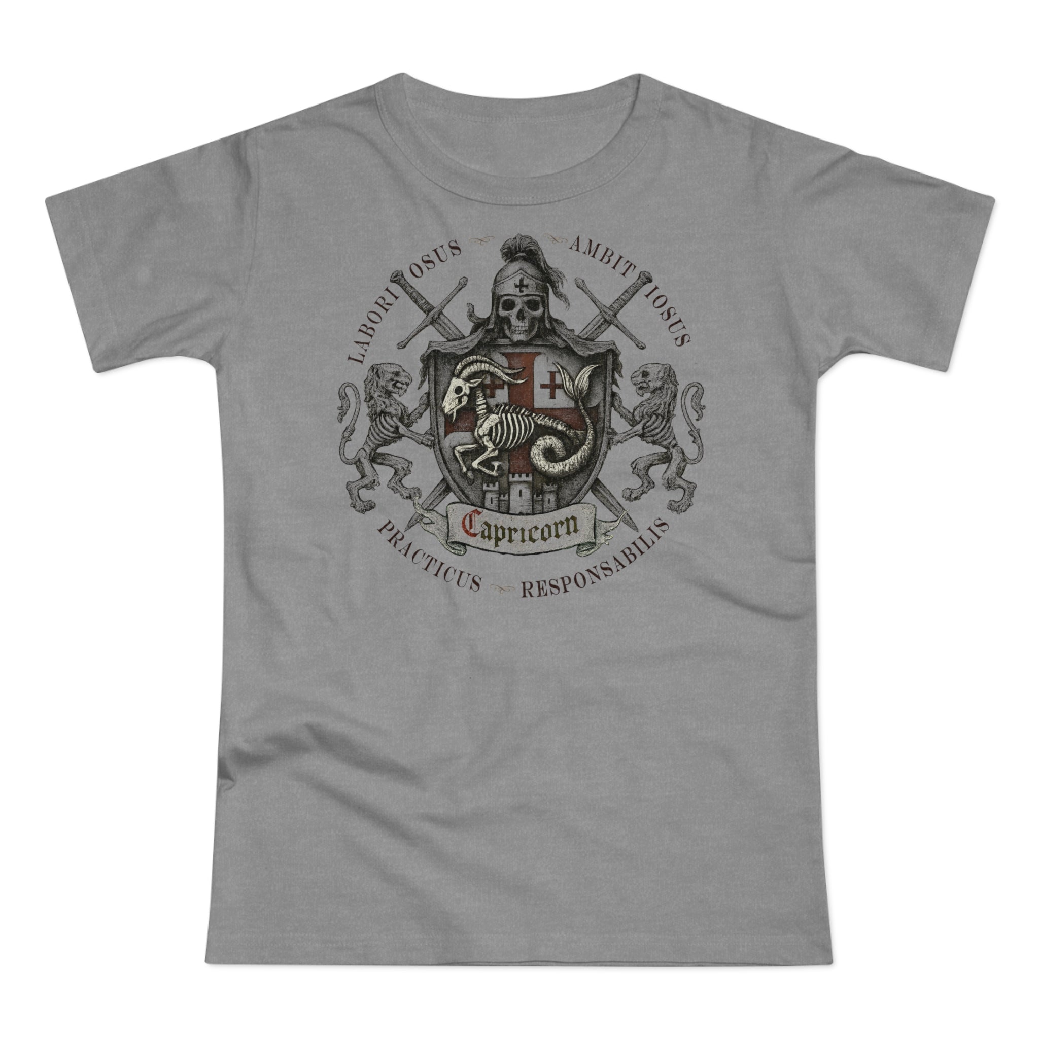 Steinbock: Frontprint, Womens' T-Shirt **Grimwater Edition** Sternzeichen Astrologie (Capricorn)