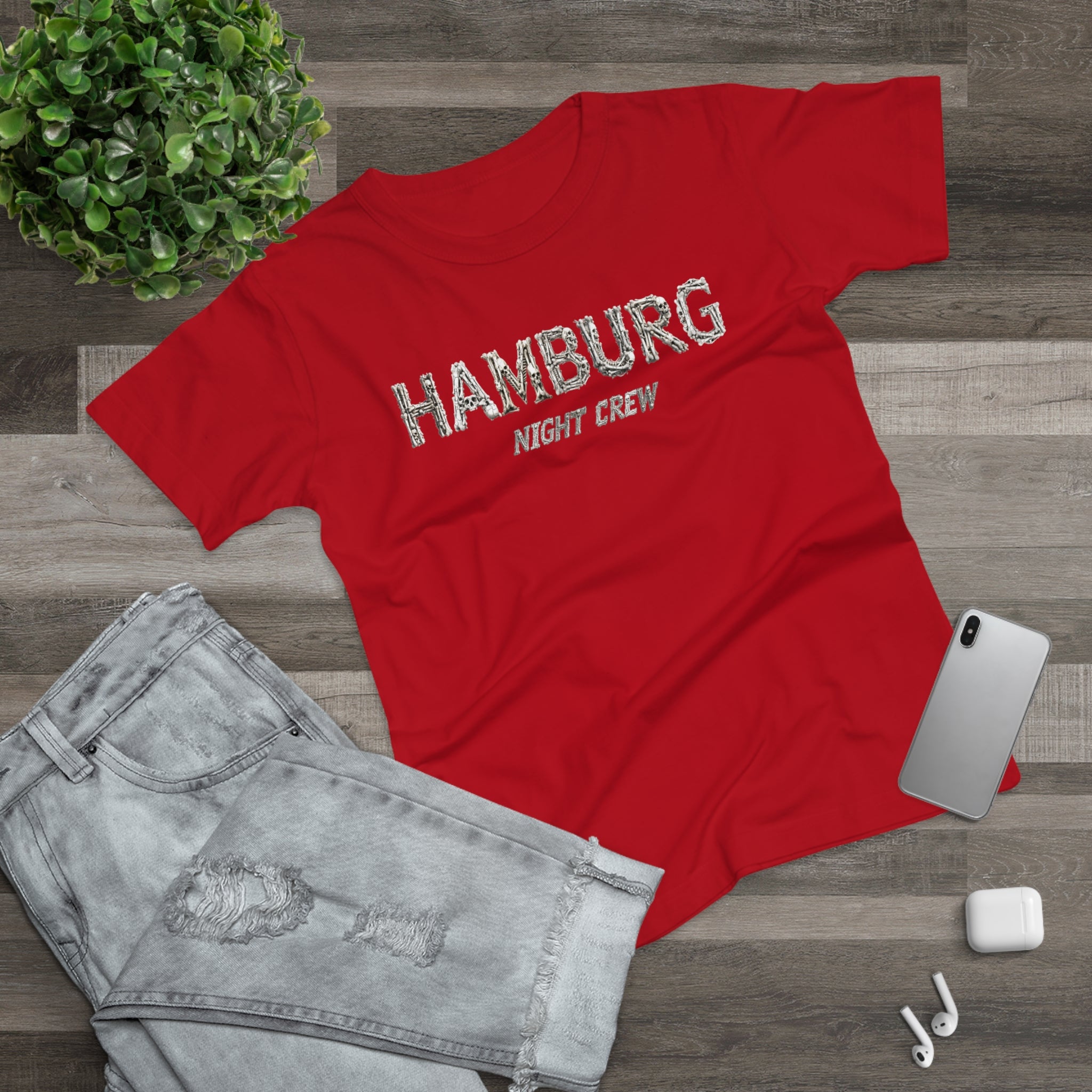 Hamburg "Night Crew" - Front-/Backprint, Womens' T-Shirt: **Grimwater-Edition**