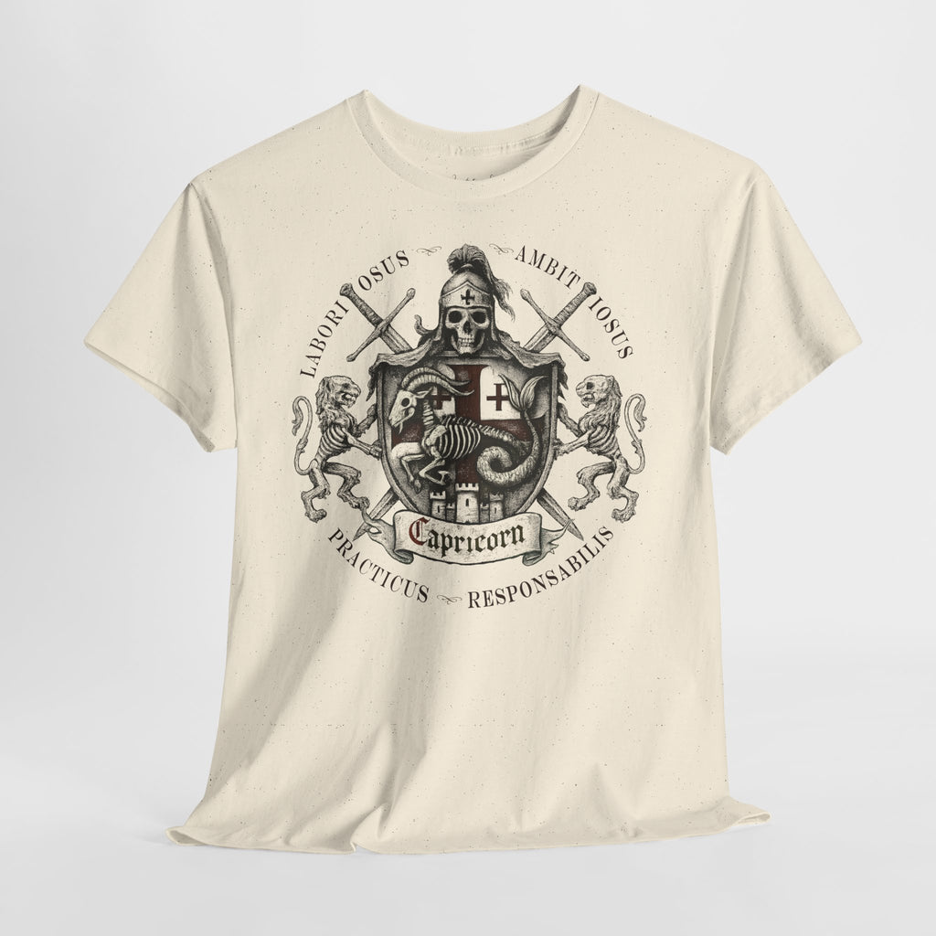Steinbock: Frontprint, Unisex T-Shirt **Grimwater-Edition** Sternzeichen Astrologie (Capricorn)