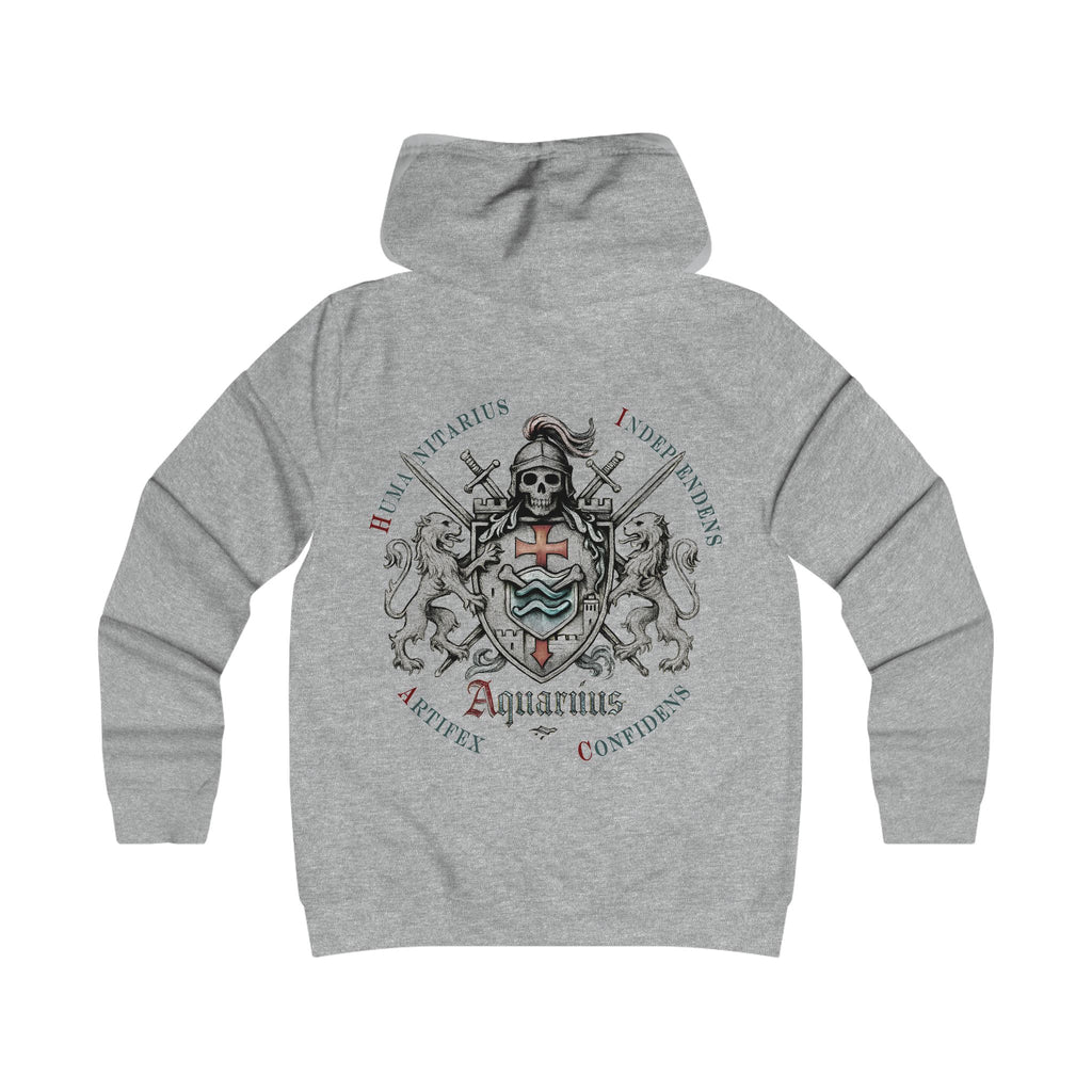 Wassermann - Backprint, Womens' Hoodie -  **Grimwater Edition** Sternzeichen Astrologie (Aquarius)