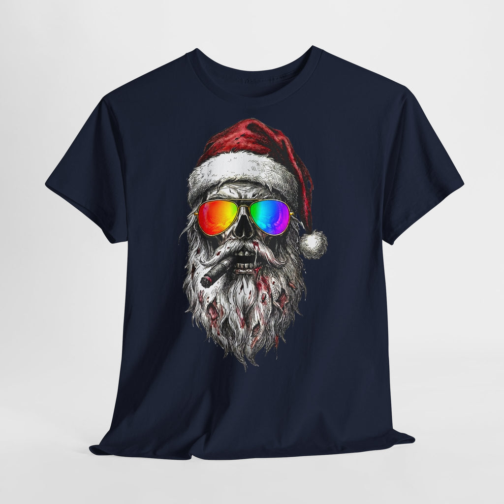 Pilot-Santa: Unisex T‑Shirt with Rainbow Sunglasses