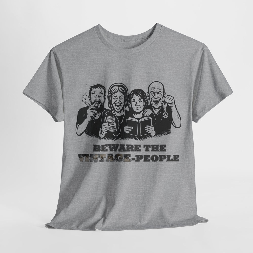 Vintage People - Retro Walkman, VW Bully, Peace Love Rock'n Roll Shirt