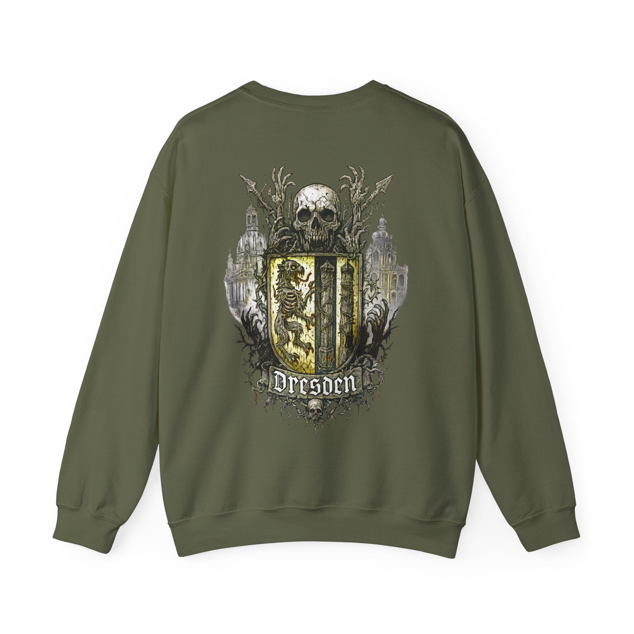 Dresden: Front-/Backprint, Unisex Sweatshirt **Grimwater-Edition**