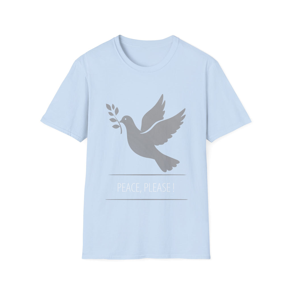 Fading Dove - Peace, Please: Frontprint, Unisex (Slim) T-Shirt