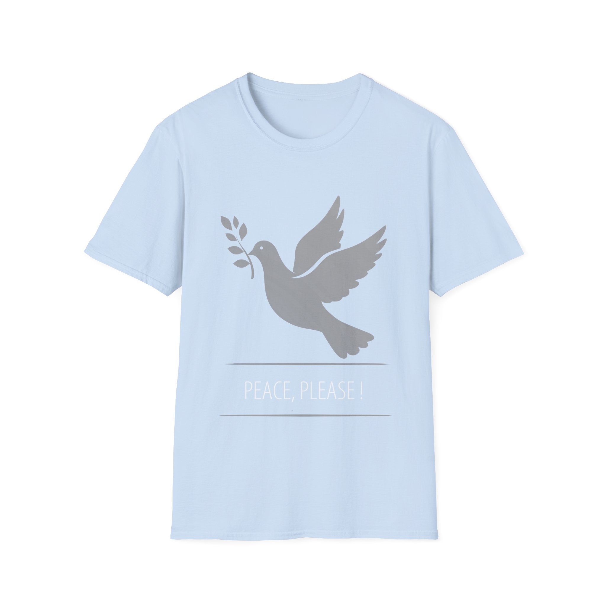 Fading Dove - Peace, Please: Frontprint, Unisex (Slim) T-Shirt