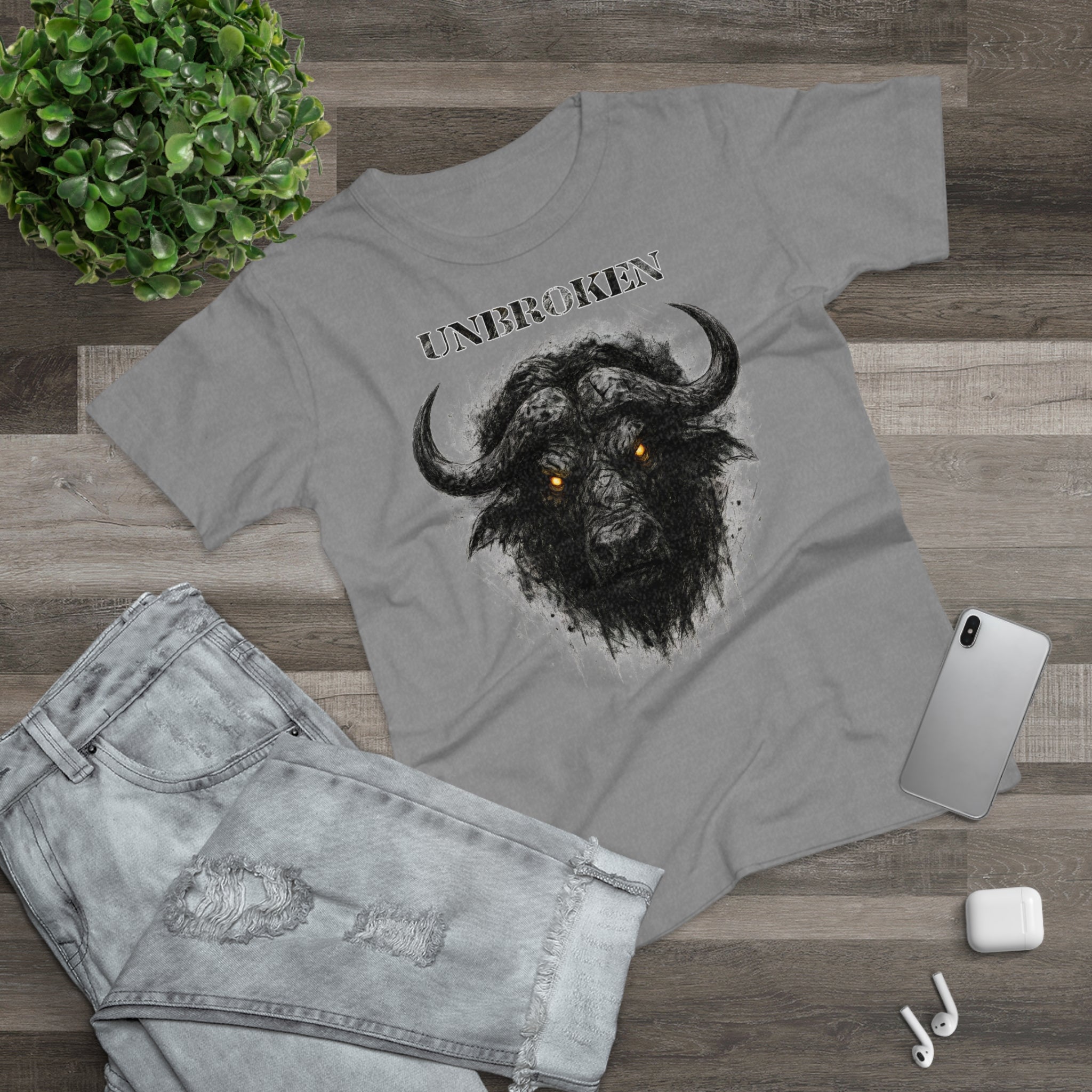 Büffel: Frontprint, Womens' T-Shirt - Animal-Collection