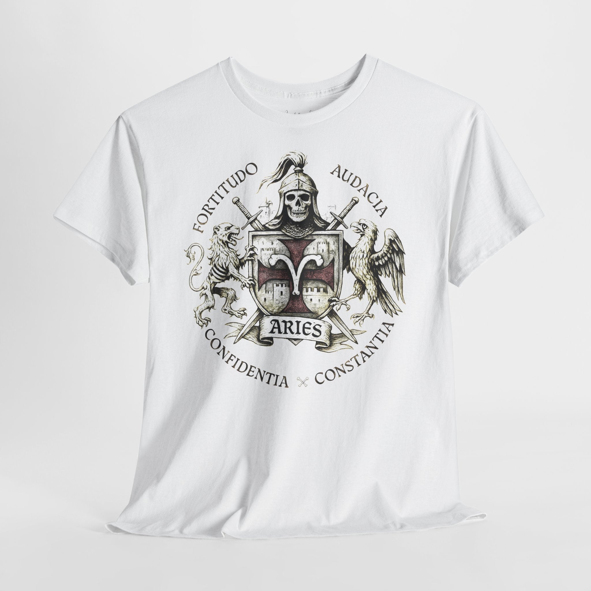 Widder: Frontprint, Unisex T-Shirt **Grimwater-Edition** Sternzeichen Astrologie (Aries)