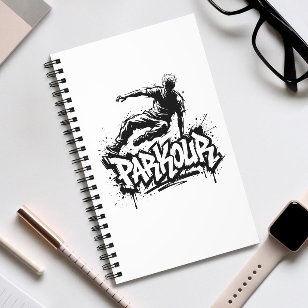 Parkour 07 Spiralblock - Urban Graffiti Notebook for Parkour Athletes