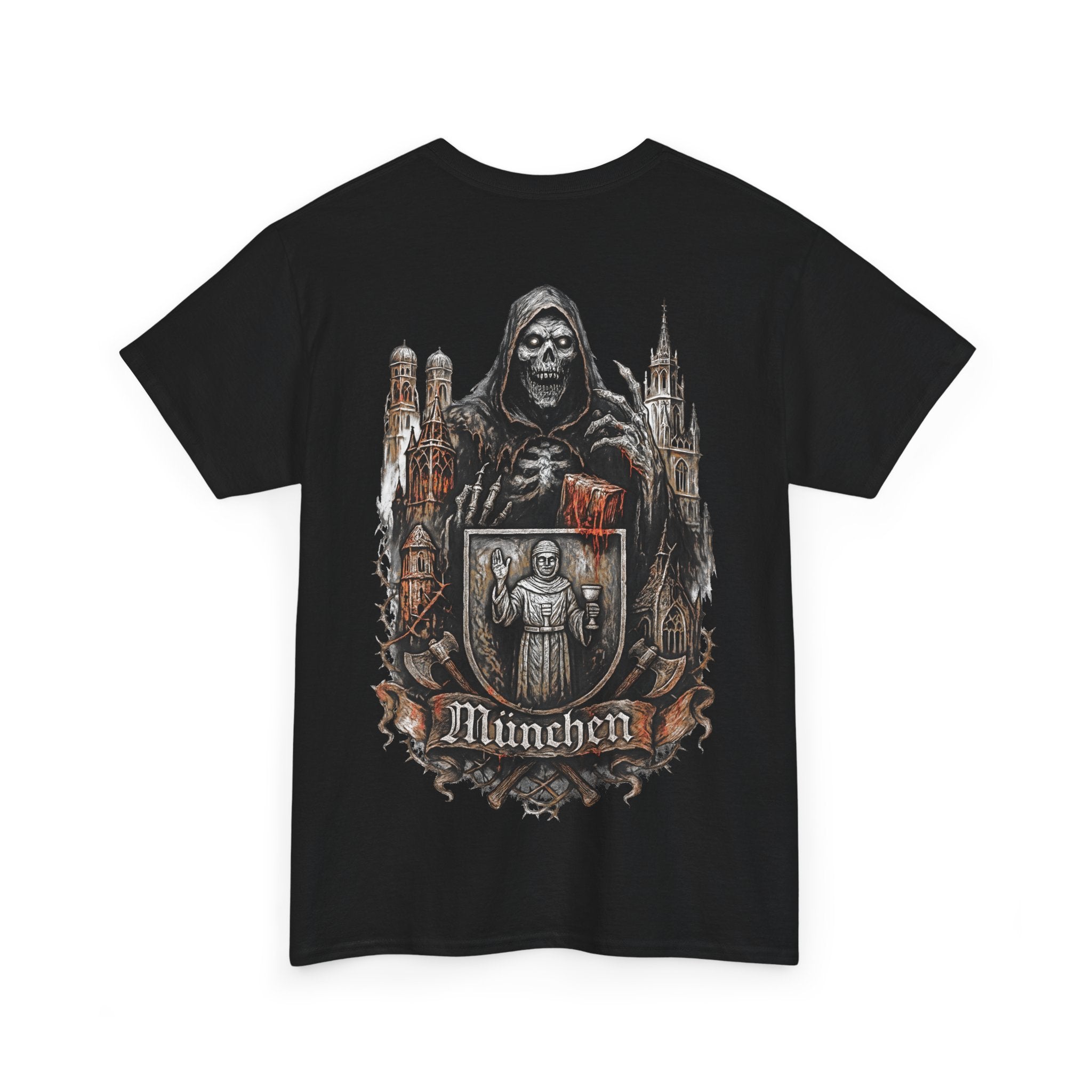 München Night Crew: Front-/Backprint, Unisex T-Shirt **Grimwater-Edition**