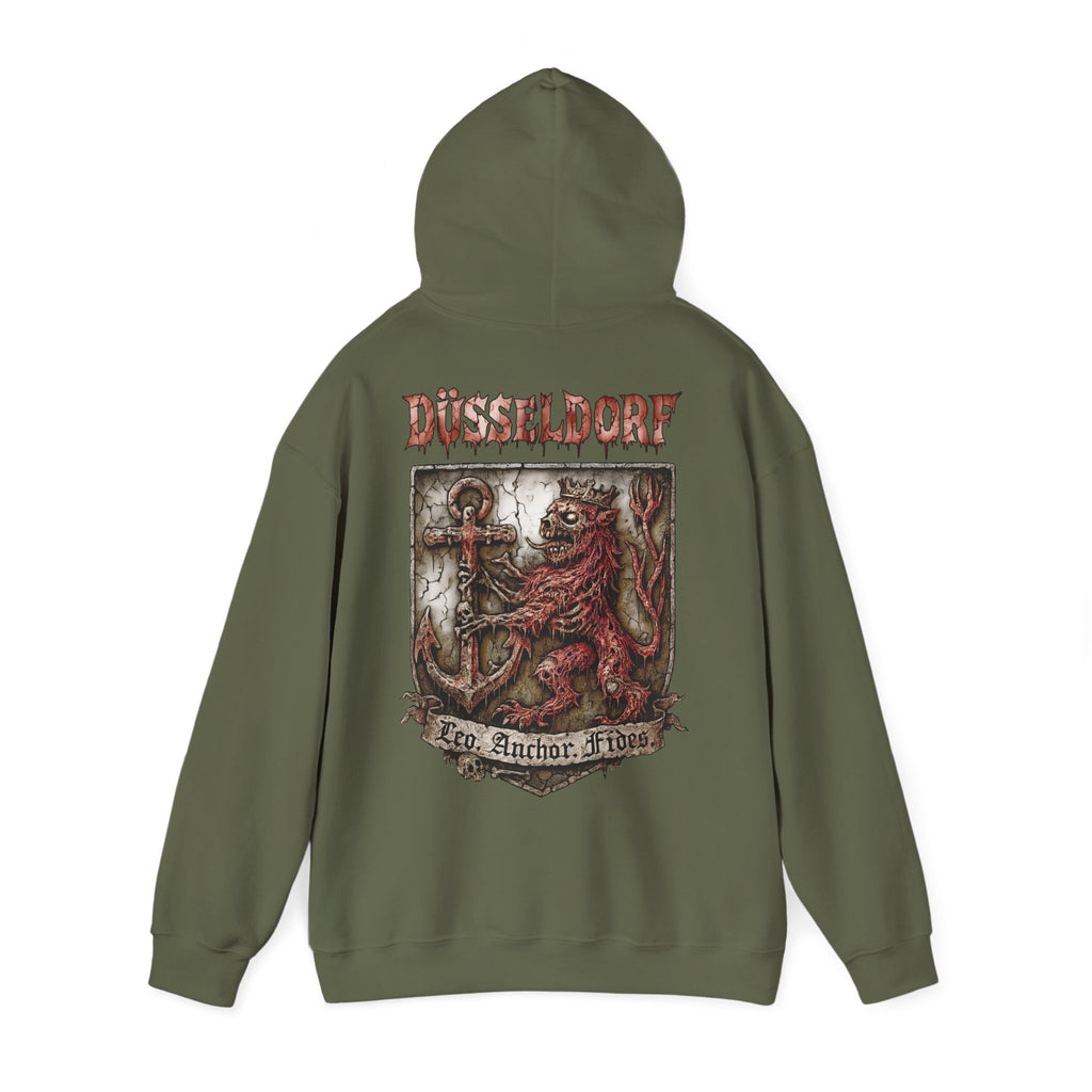 Düsseldorf Front-/Backprint - Fides ultra mortem!  Leo, Anchor, Fides: Grimwater-Edition - Hoodie