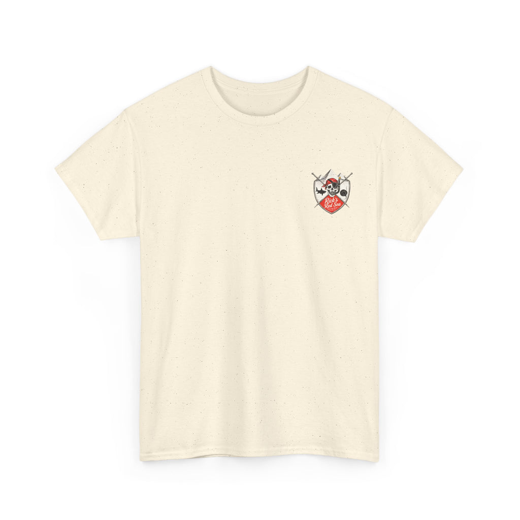 Diving Base Port Ghalib Egypt, Rick's Pirate-Themed Unisex Heavy Cotton Tee, Fun Nautical Shirt, Casual Tee for Summer, Gift for Pirate Lovers, Coastal Adventure Apparel