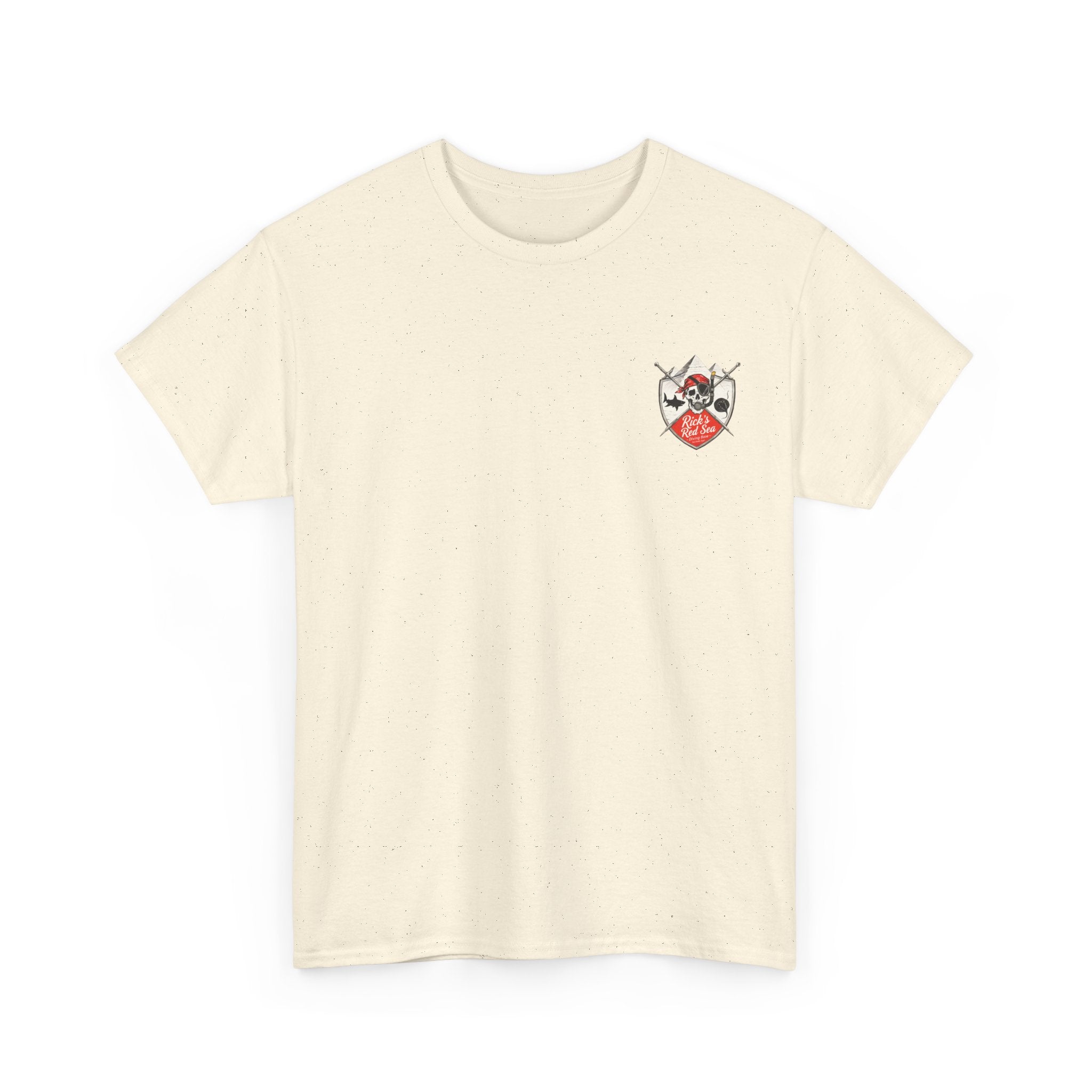 Diving Base Port Ghalib Egypt, Rick's Pirate-Themed Unisex Heavy Cotton Tee, Fun Nautical Shirt, Casual Tee for Summer, Gift for Pirate Lovers, Coastal Adventure Apparel