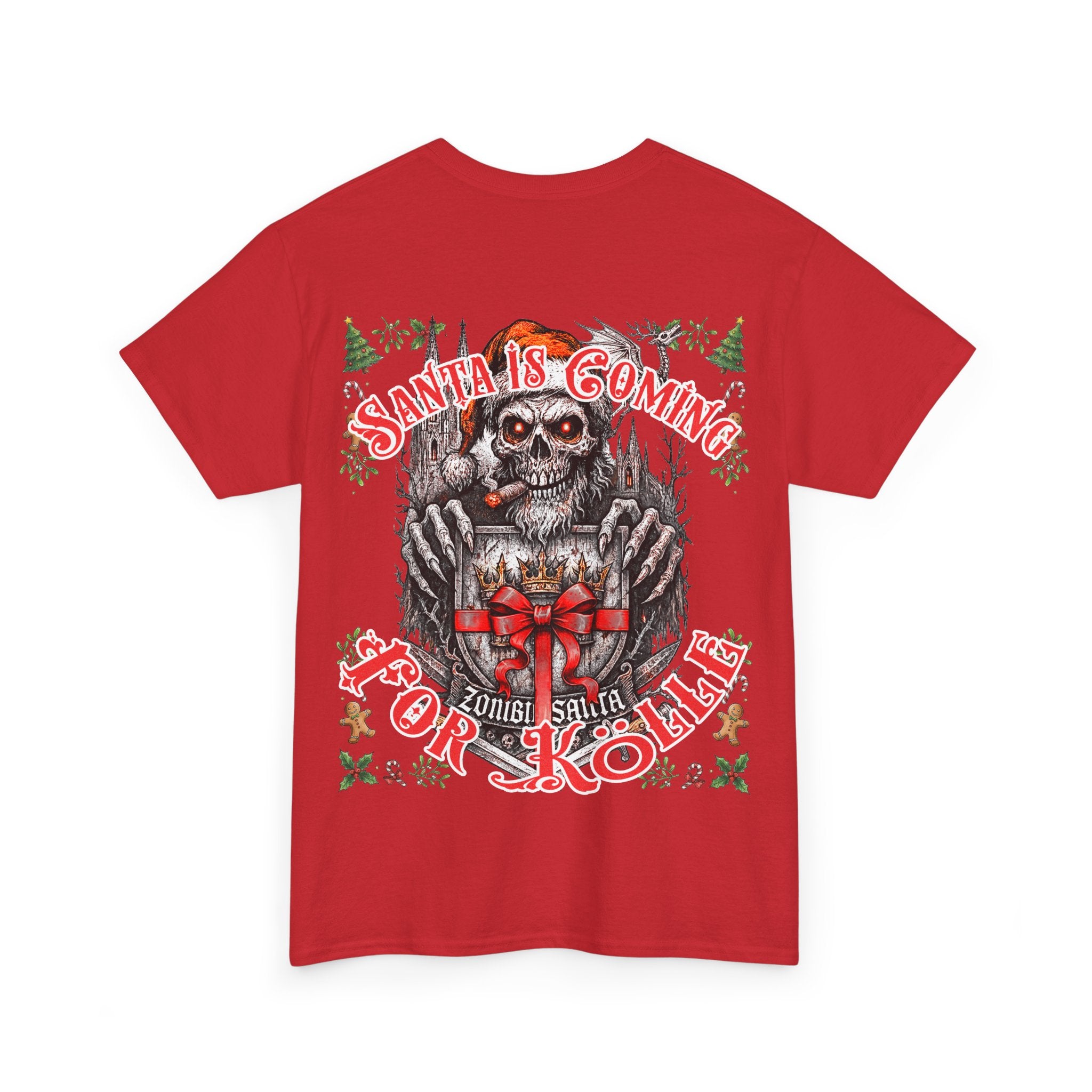 Santa Is Coming 4 Kölle: Front-/Backprint, Unisex T-Shirt