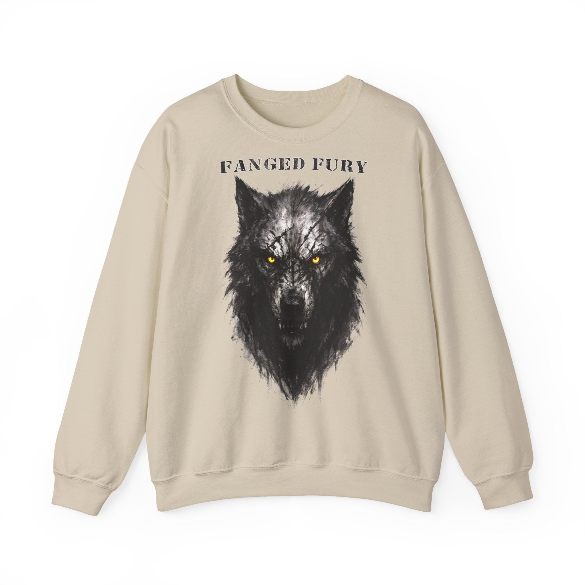 Wolf - Fanged Fury: Animals-Collection, Frontprint, Unisex Sweatshirt
