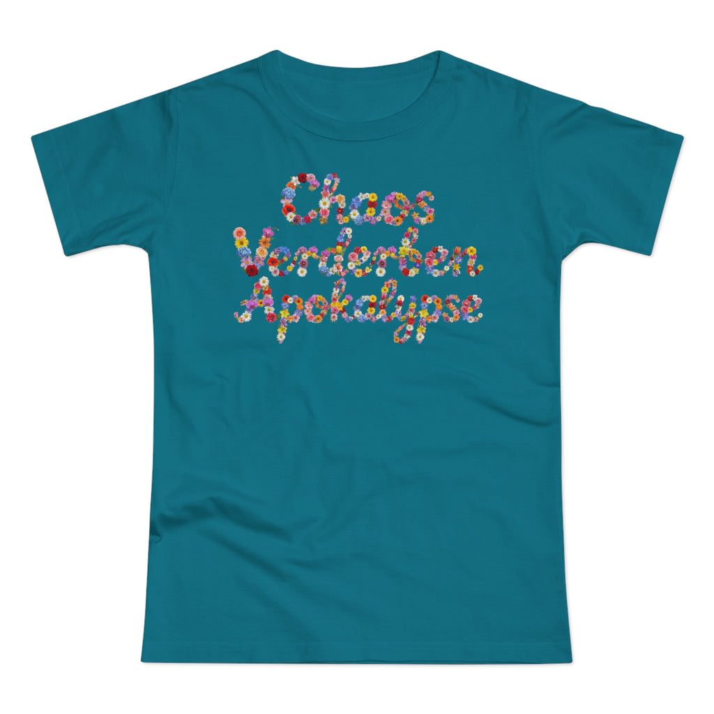 Chaos Verderben Apokalypse, Womens' T-Shirt, Floral Script