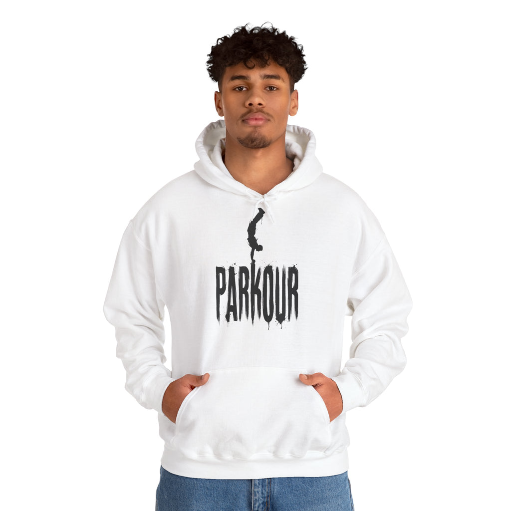 Parkour 03: Frontprint, Unisex Hoodie - Urban Stunt Silhouette