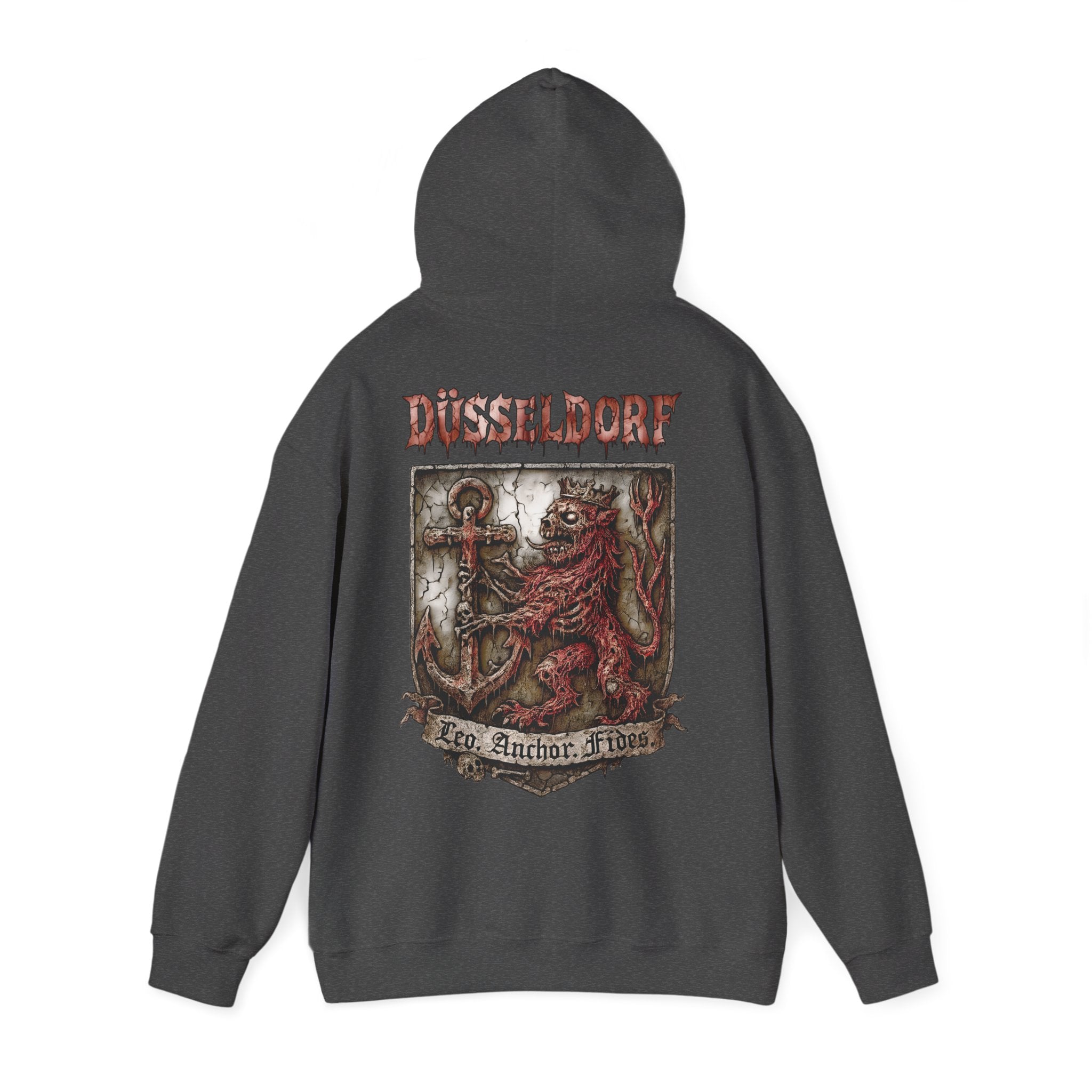Düsseldorf Front-/Backprint - Fides ultra mortem!  Leo, Anchor, Fides: Grimwater-Edition - Hoodie