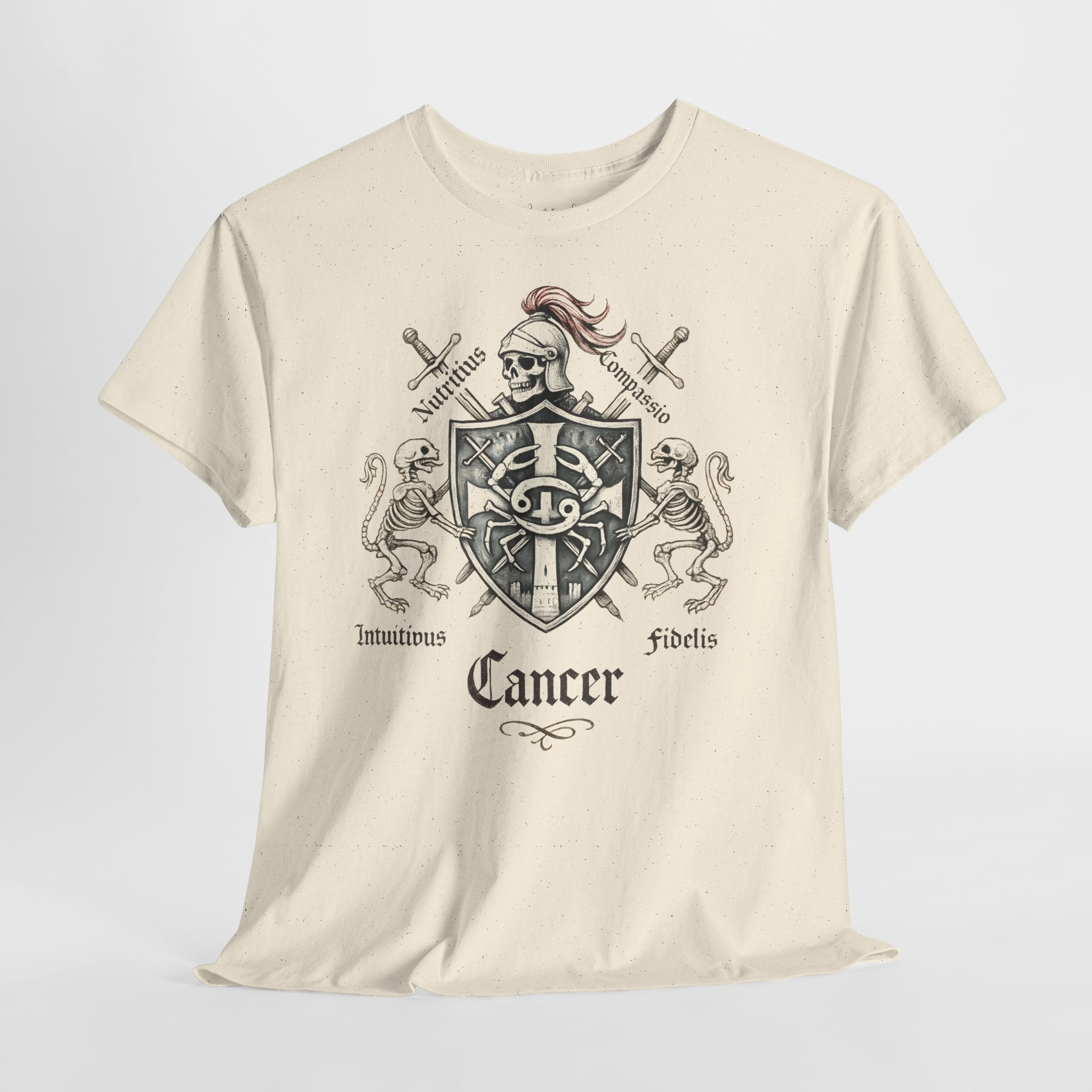 Krebs: Frontprint, Unisex T-Shirt **Grimwater-Edition** Sternzeichen Astrologie (Cancer)