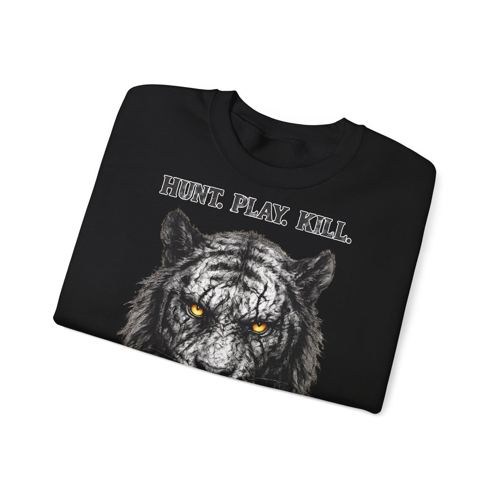 Tiger - Hunt. Play. Kill: Animals-Collection, Frontprint, Unisex Sweatshirt