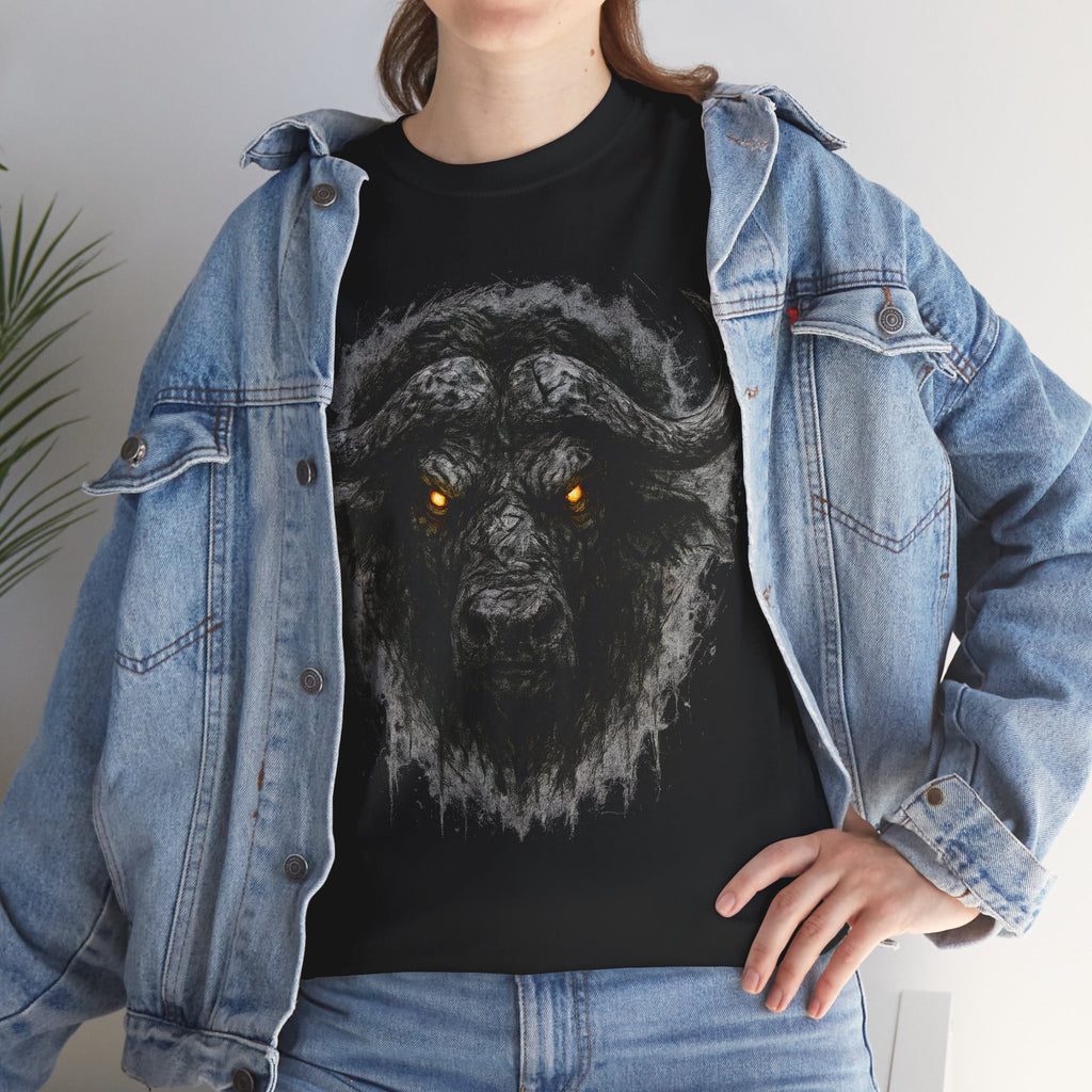 Büffel: Frontprint, Unisex T-Shirt - Animal-Collection