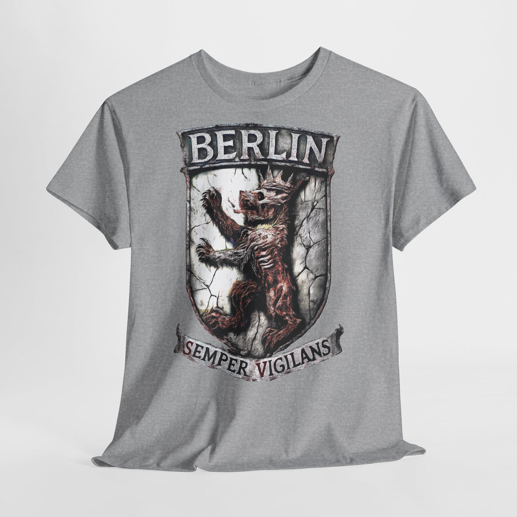 Berlin Bear - Semper Vigilans: Frontprint, Unisex T-Shirt **Grimwater-Edition**